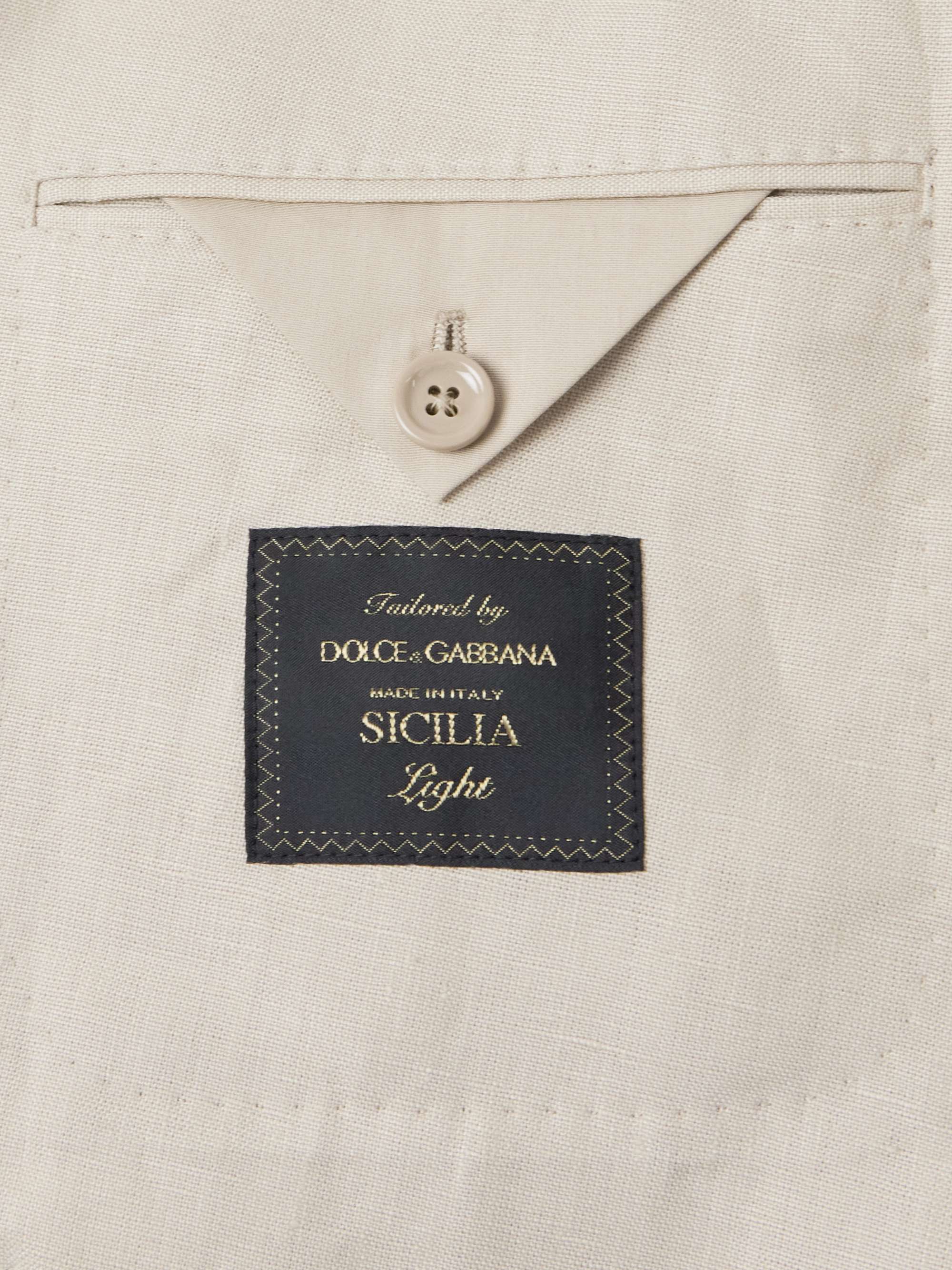 Sicilia Double-Breasted Linen Blazer view