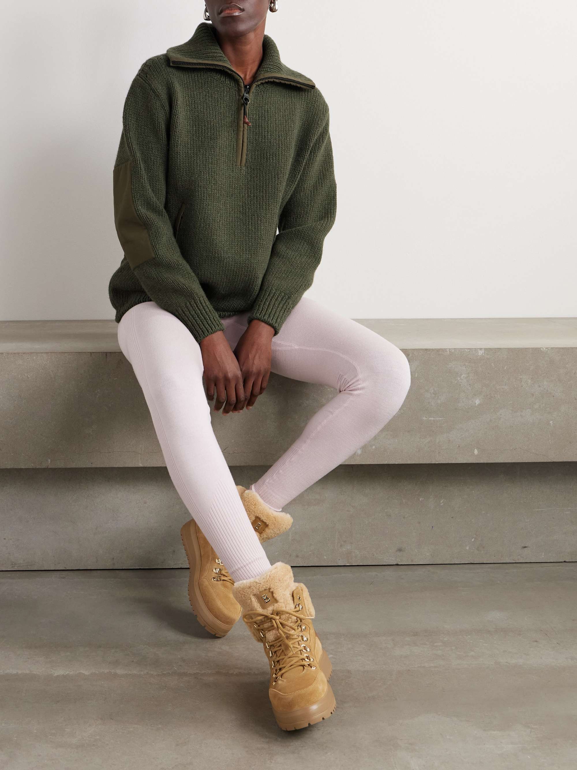 Alpe di Mera ripstop-trimmed cashmere sweater view