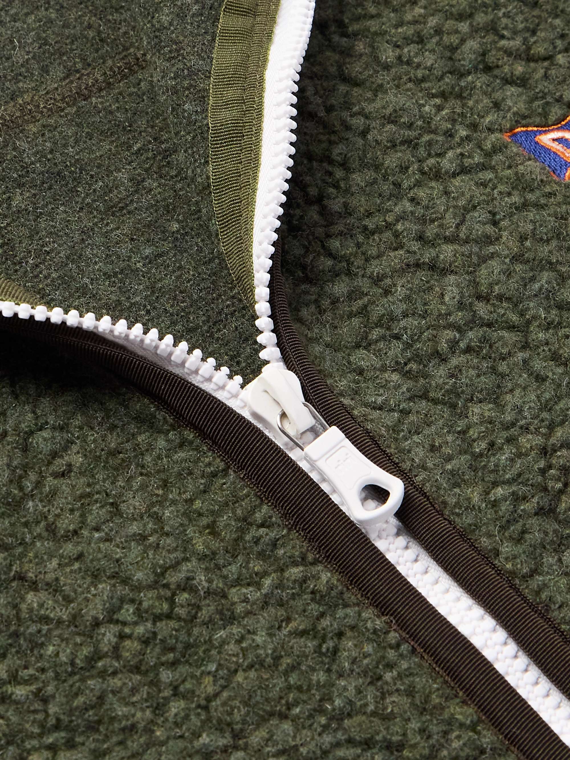 Logo-Embroidered Wool-Blend Bouclé Jacket view