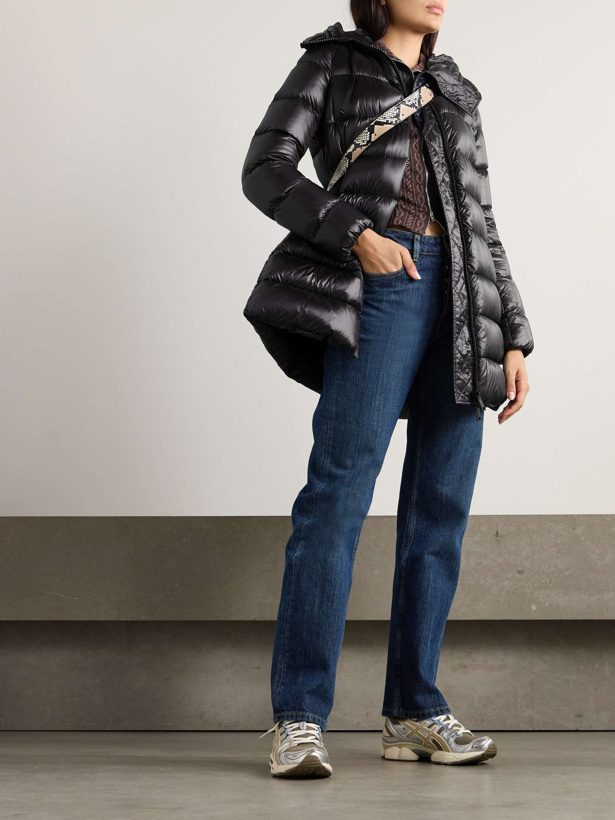Suyen appliquéd quilted shell down hooded parka view