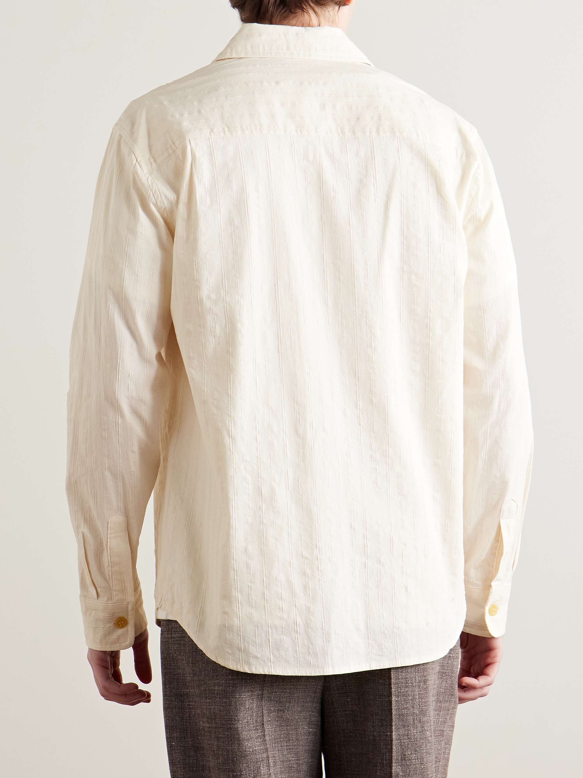 Field Striped Tumbled Cotton and Linen-Blend Shirt view