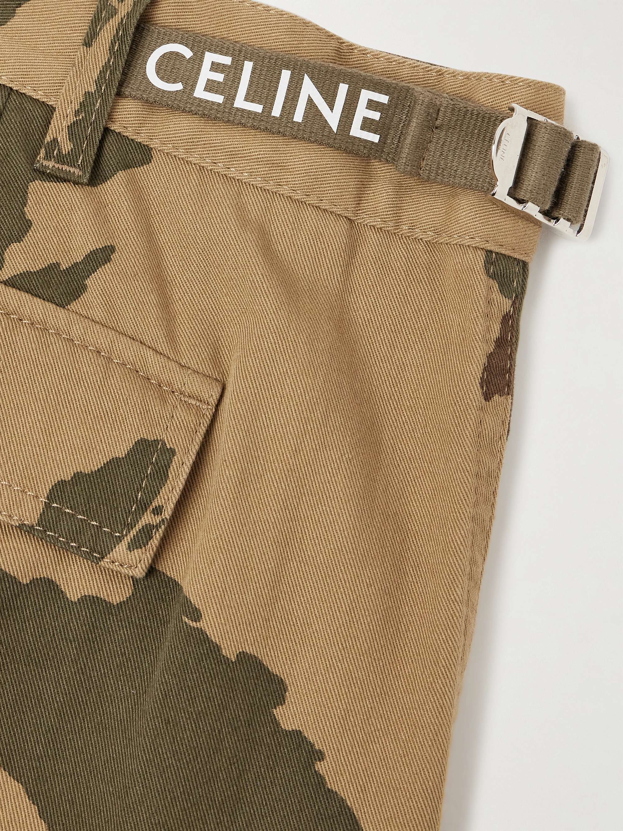 Straight-Leg Camouflage-Print Cotton-Twill Cargo Shorts view
