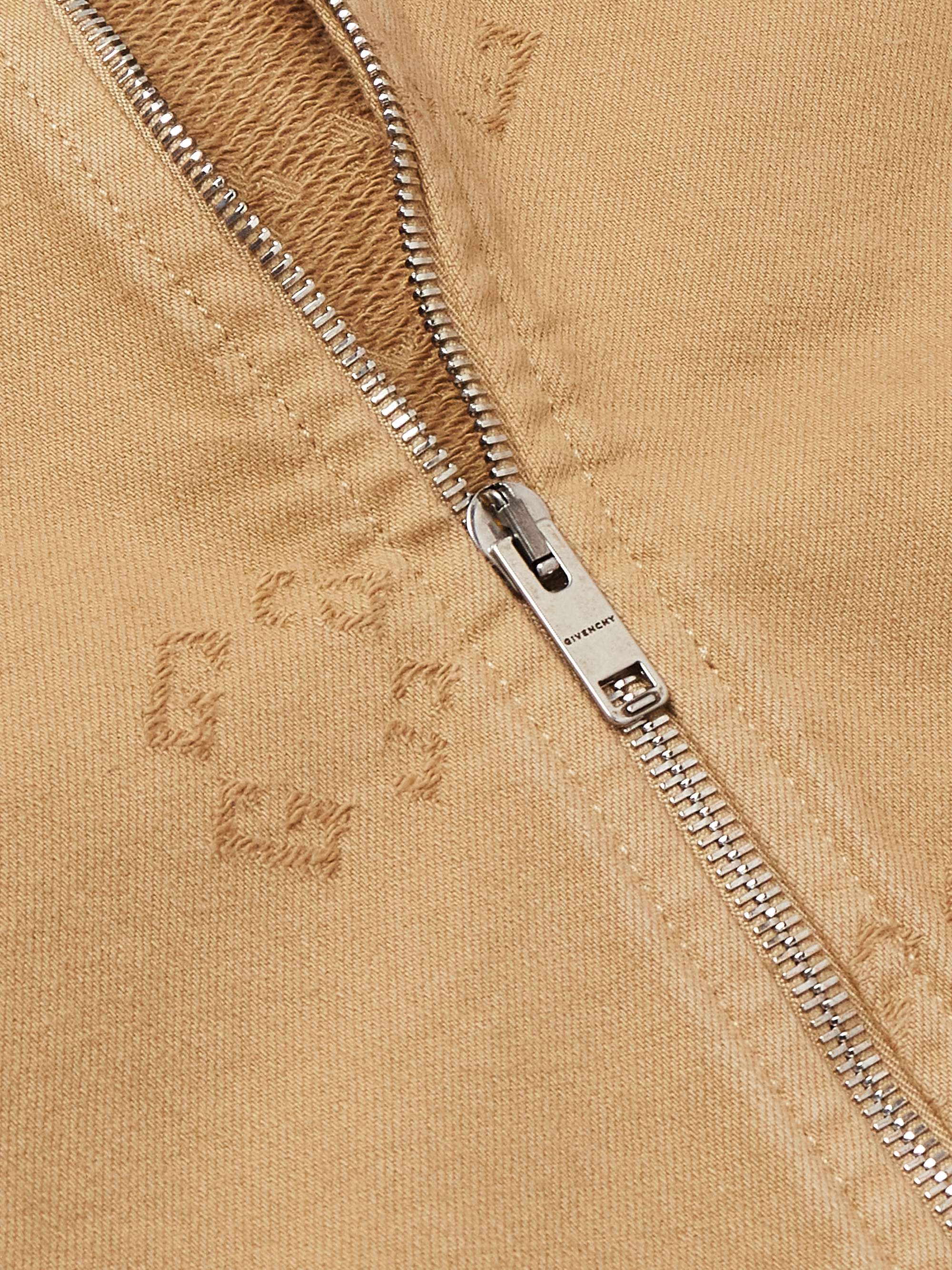 Logo-Jacquard Denim Hooded Jacket view