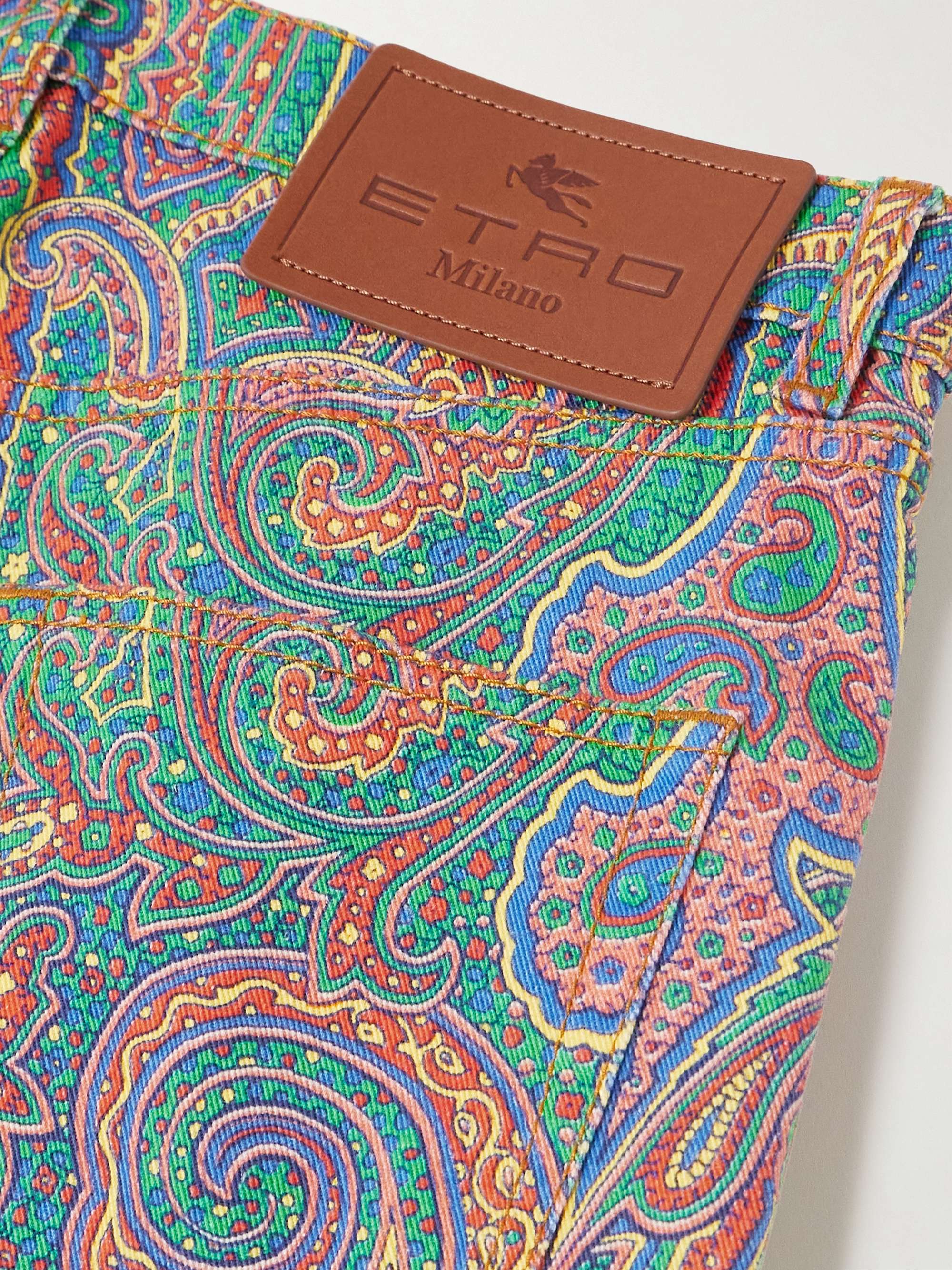 Printed straight-leg jeans view