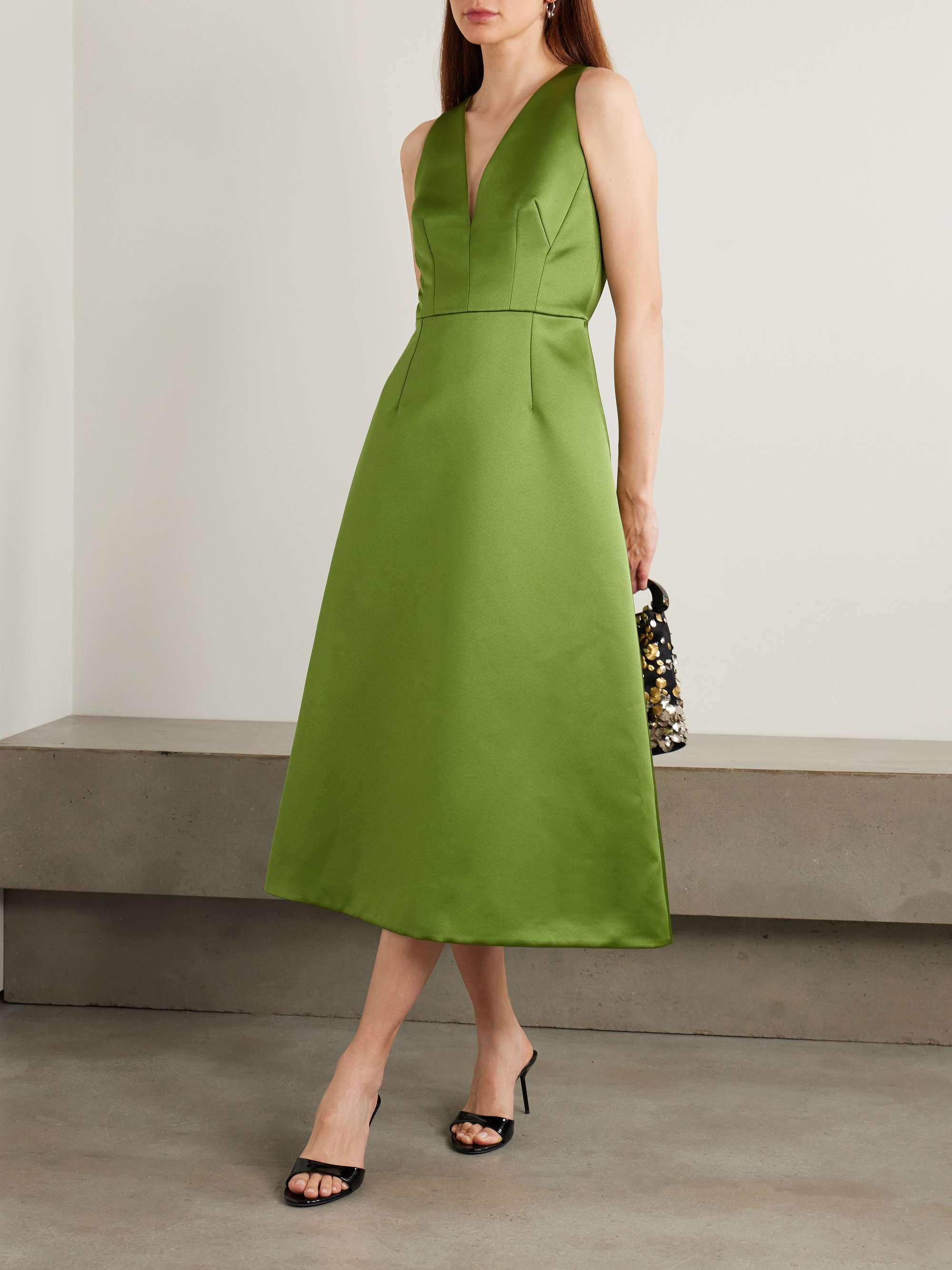 Adonica cutout duchesse-satin maxi dress view