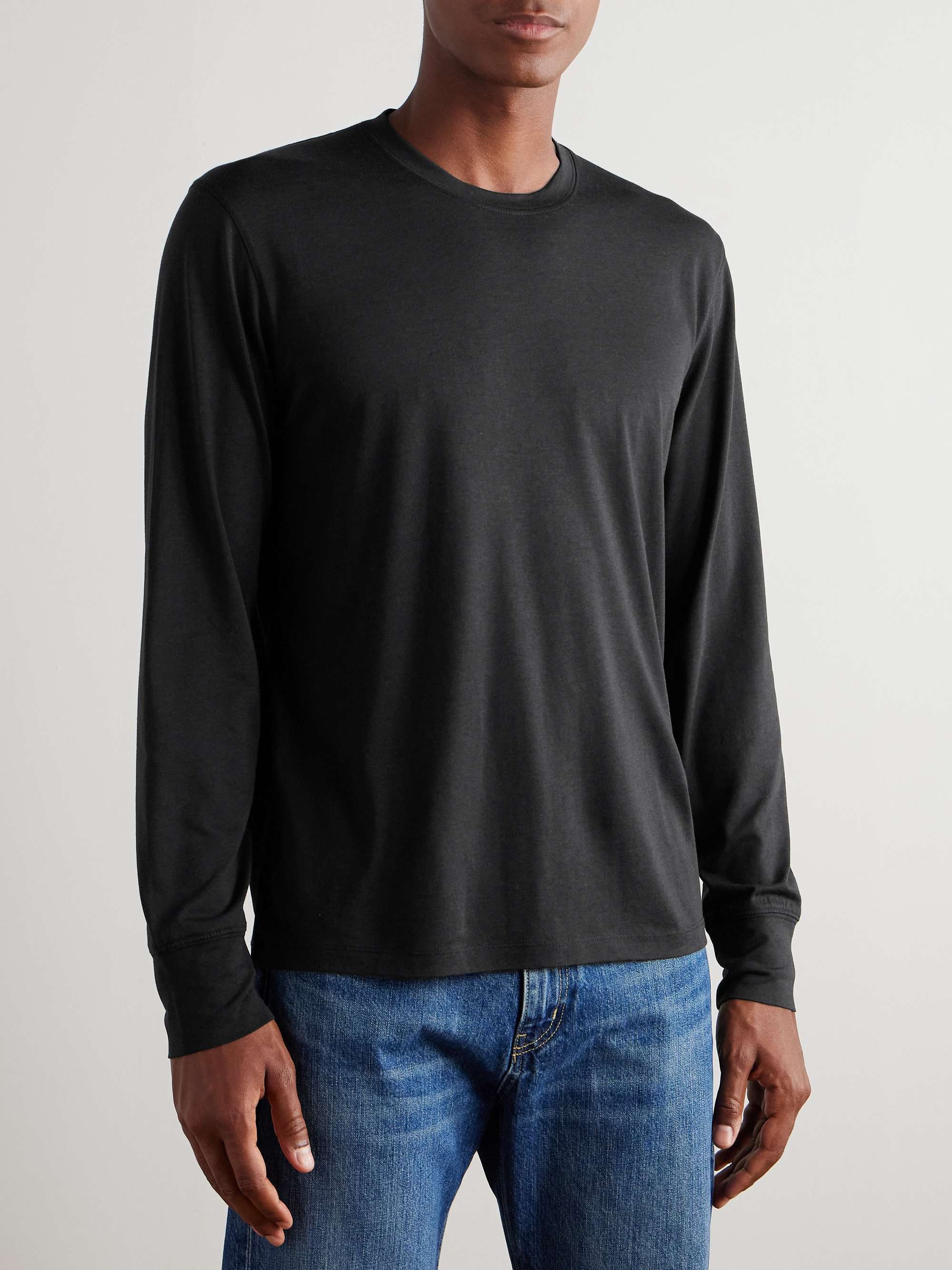 Lyocell and Cotton-Blend Jersey T-Shirt view