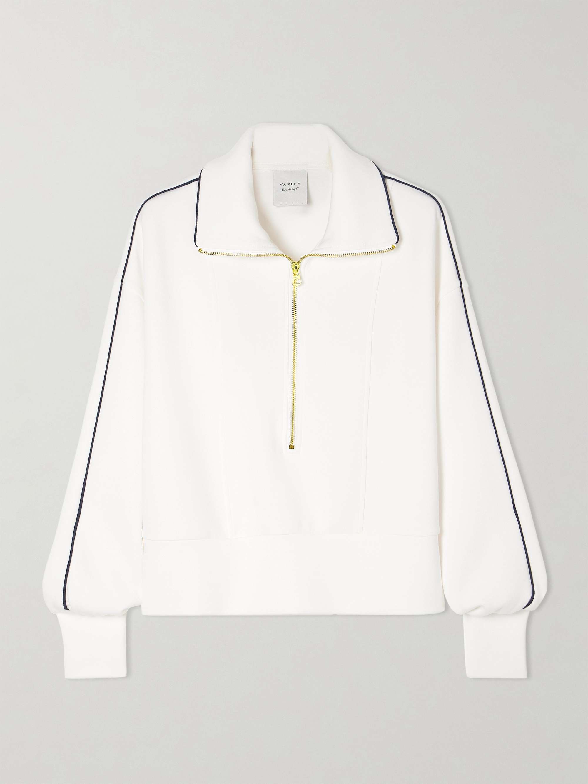 Davenport piped stretch-jersey half-zip sweatshirt view