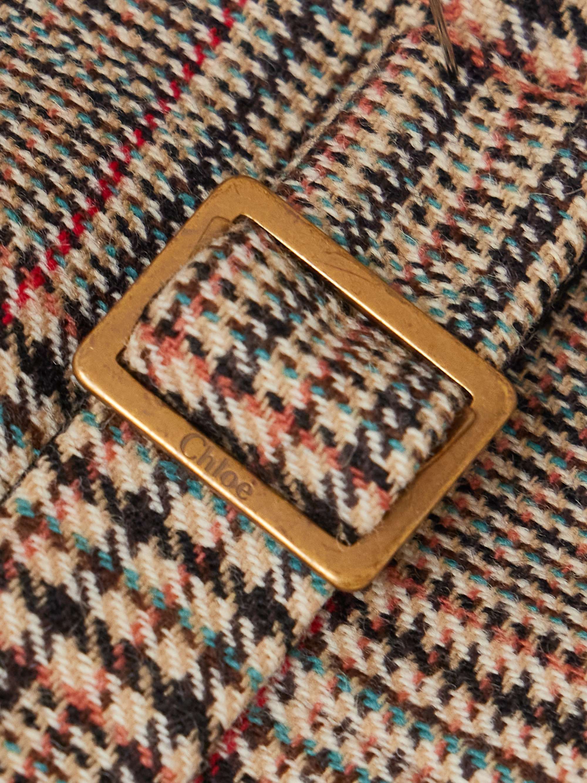 Checked wool-blend vest view