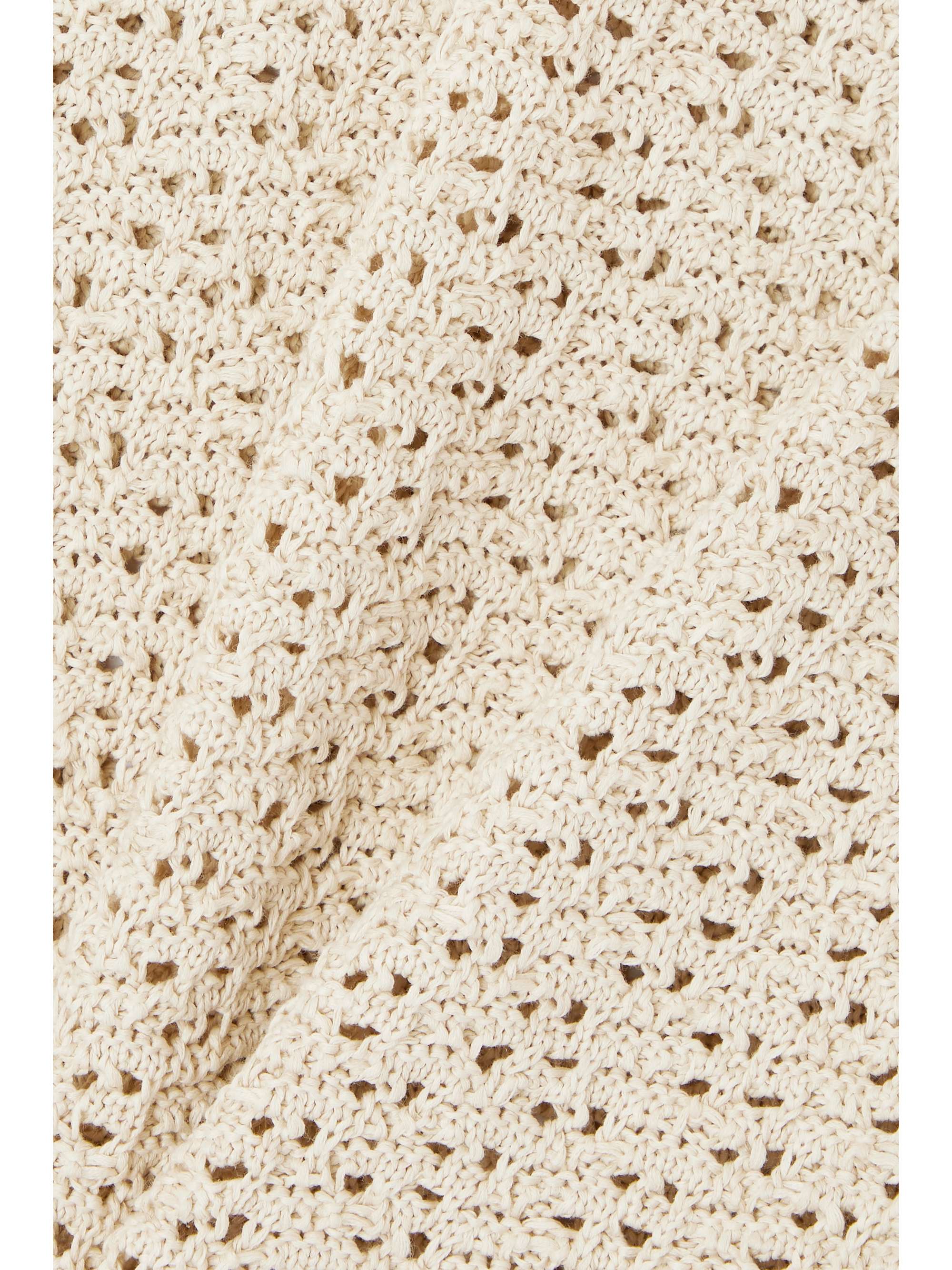 Crochet-knit cotton T-shirt view