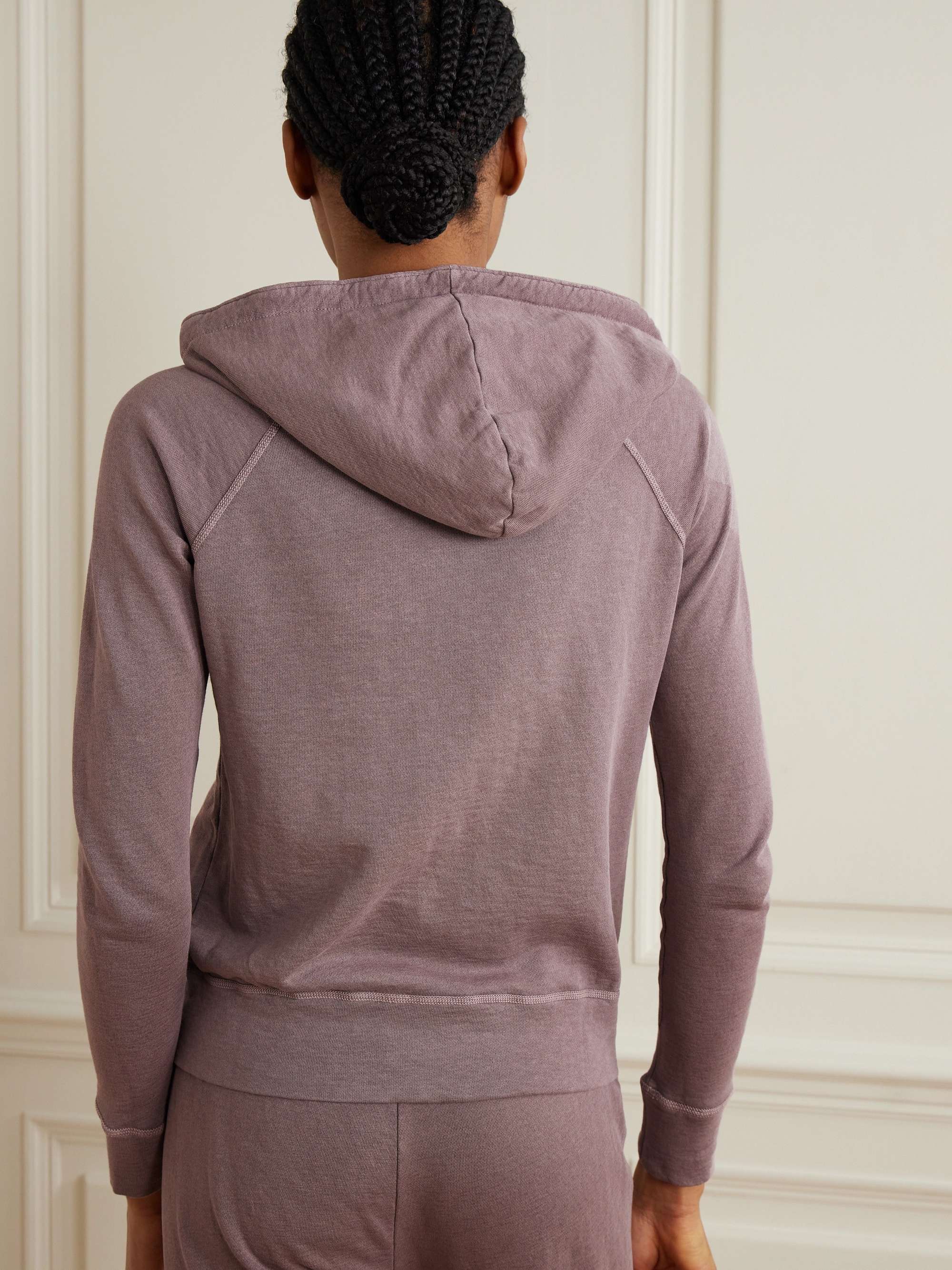 French cotton-terry hoodie view