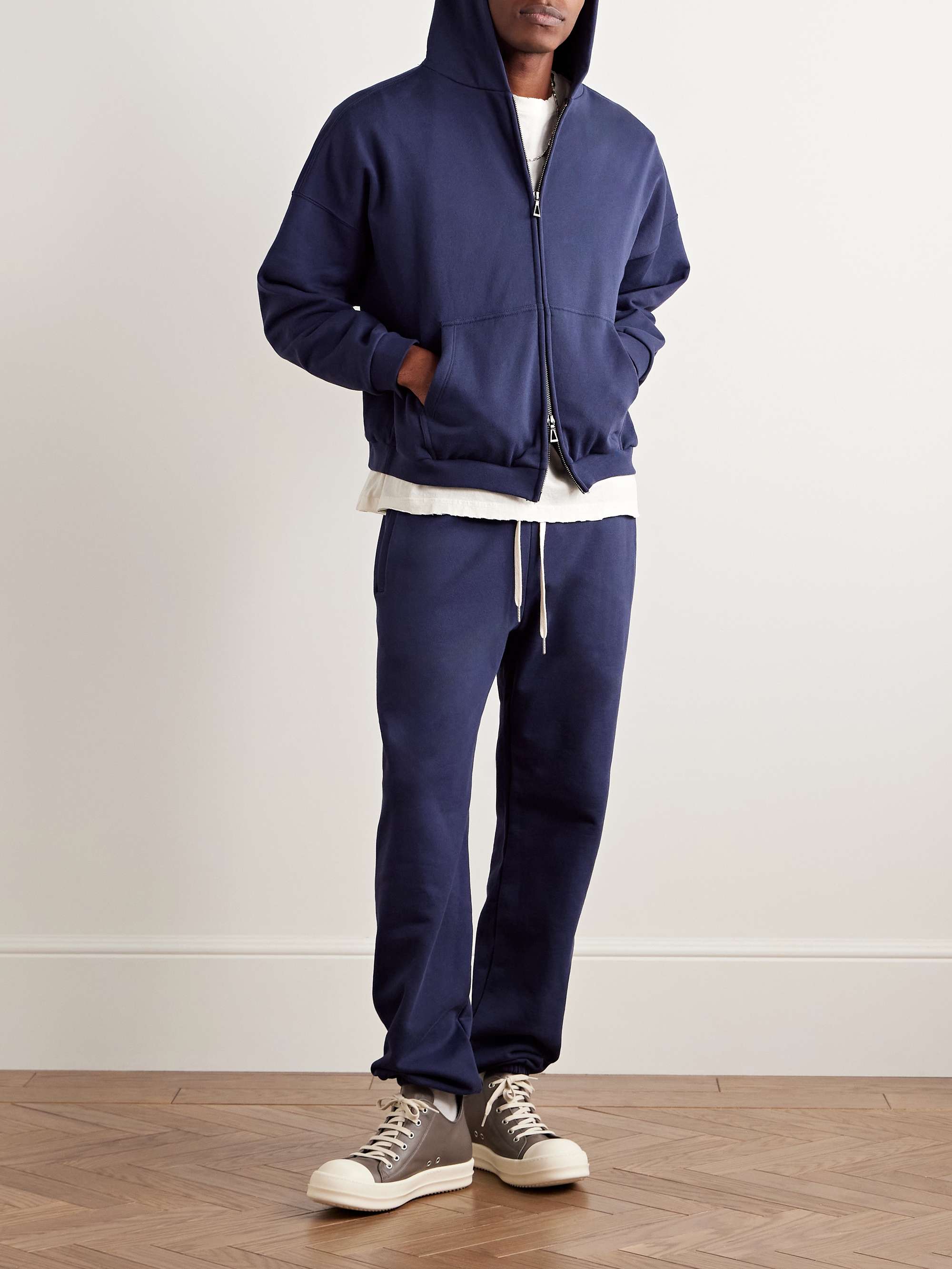 Frances Cotton-Jersey Zip-Up Hoodie view