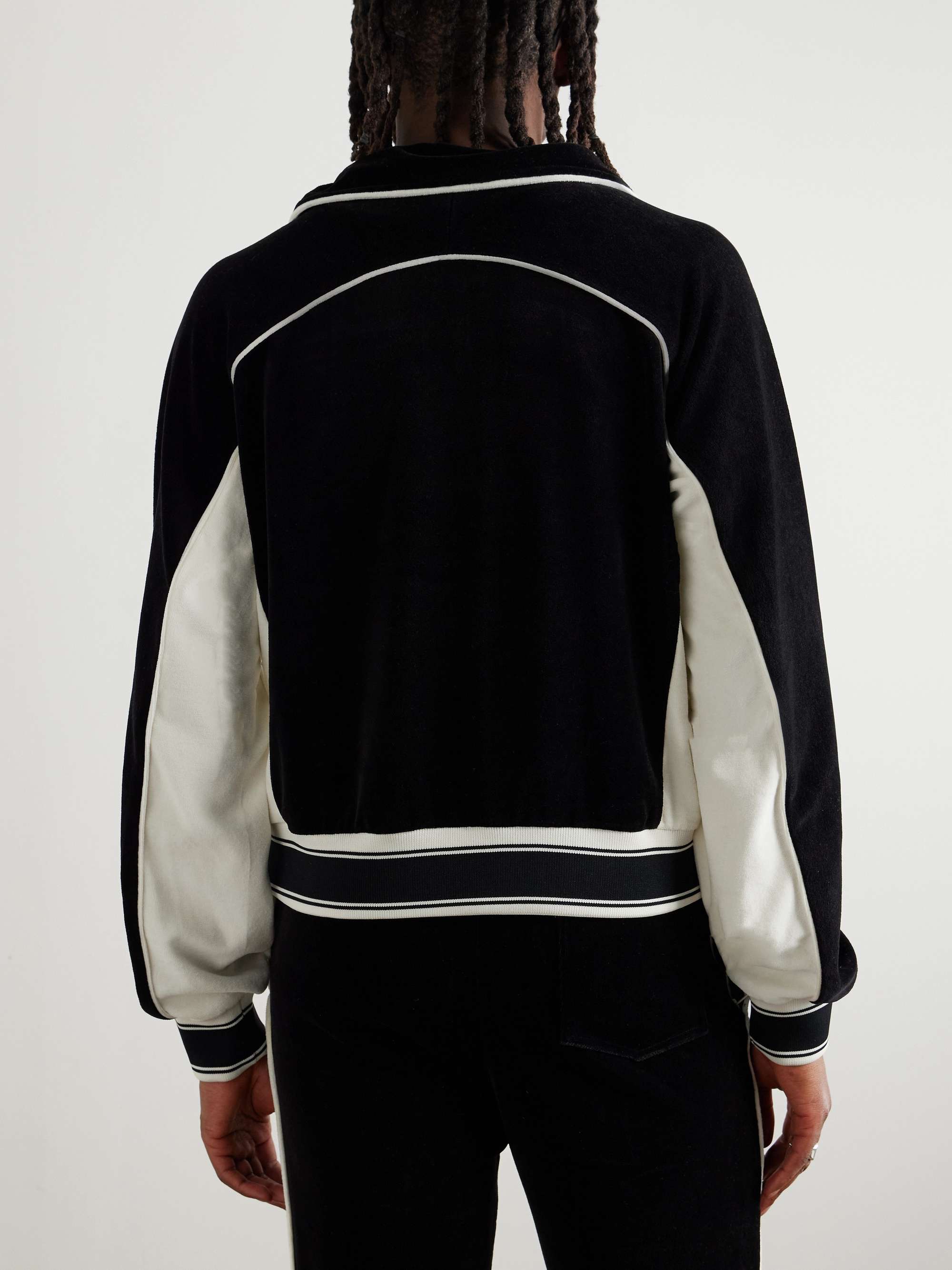 + Lastman Cotton-Blend Velour Track Jacket view