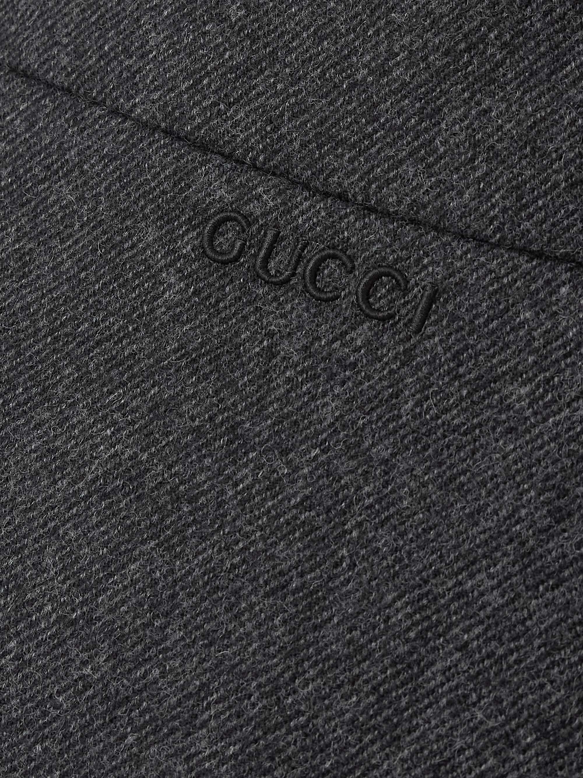 Open-back wool-twill playsuit view