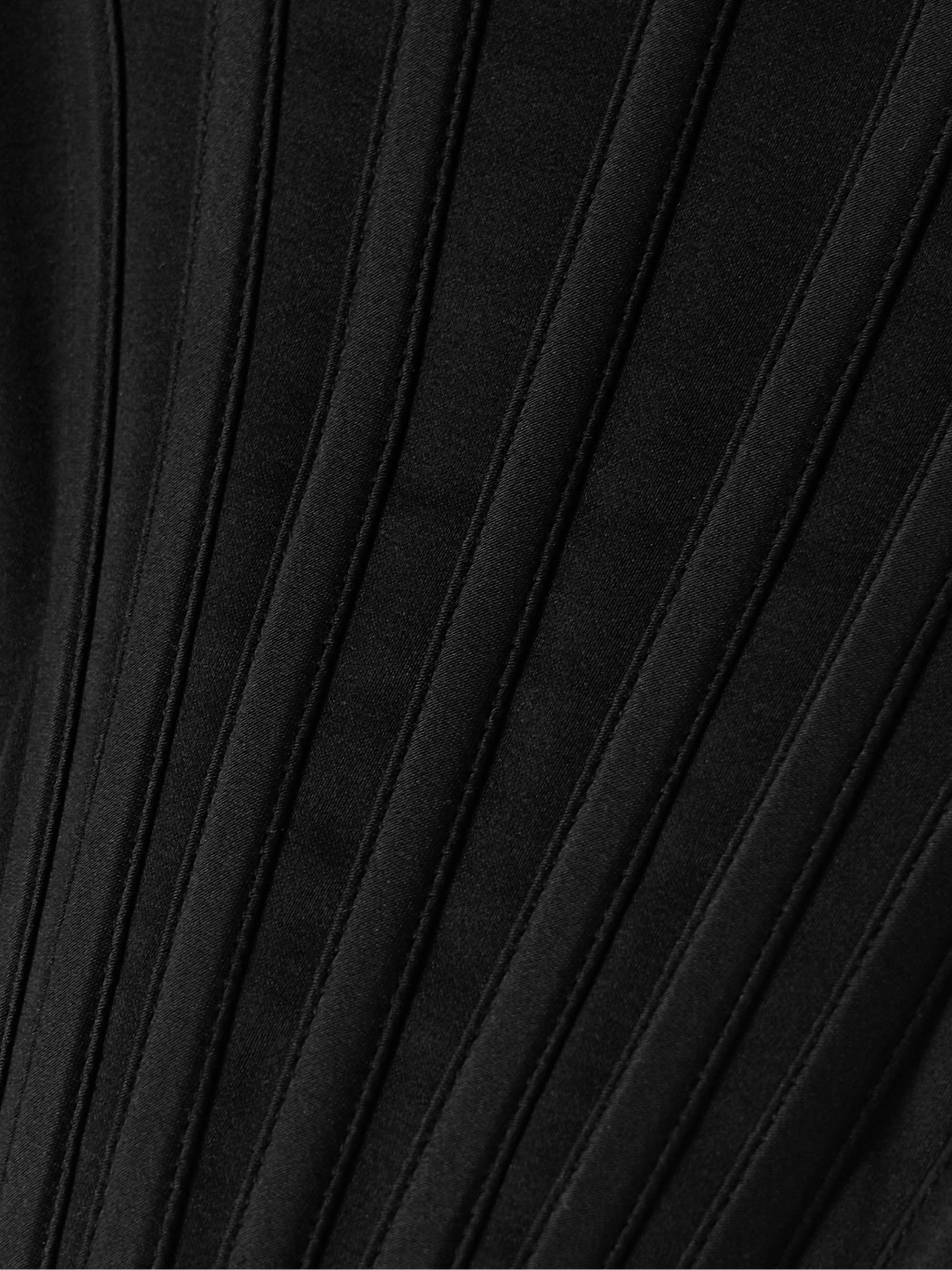 Wasp strapless recycled-satin bustier top view