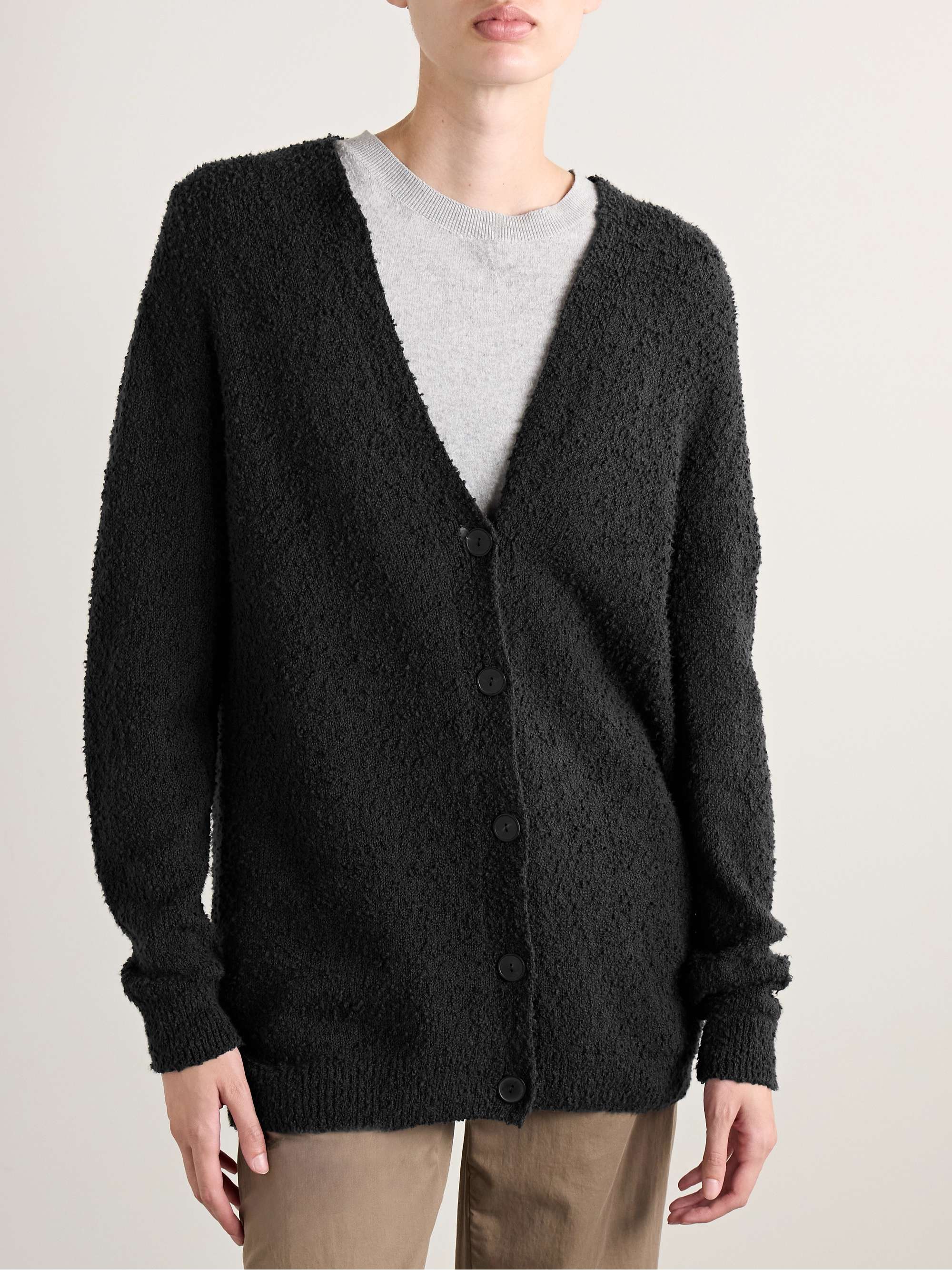 Krystal cotton-bouclé cardigan view