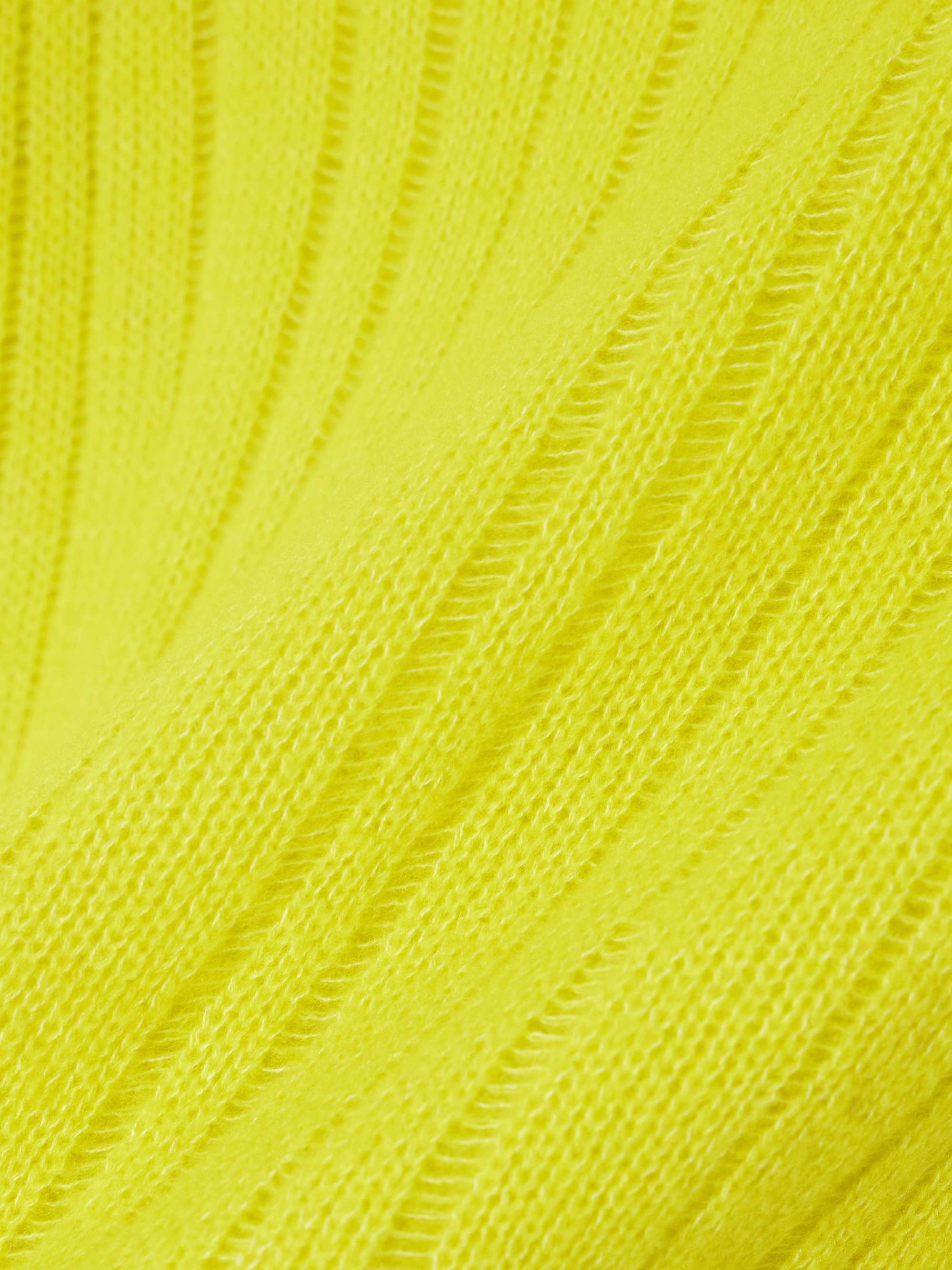 Drop Needle ribbed cashmere and cotton-blend sweater view