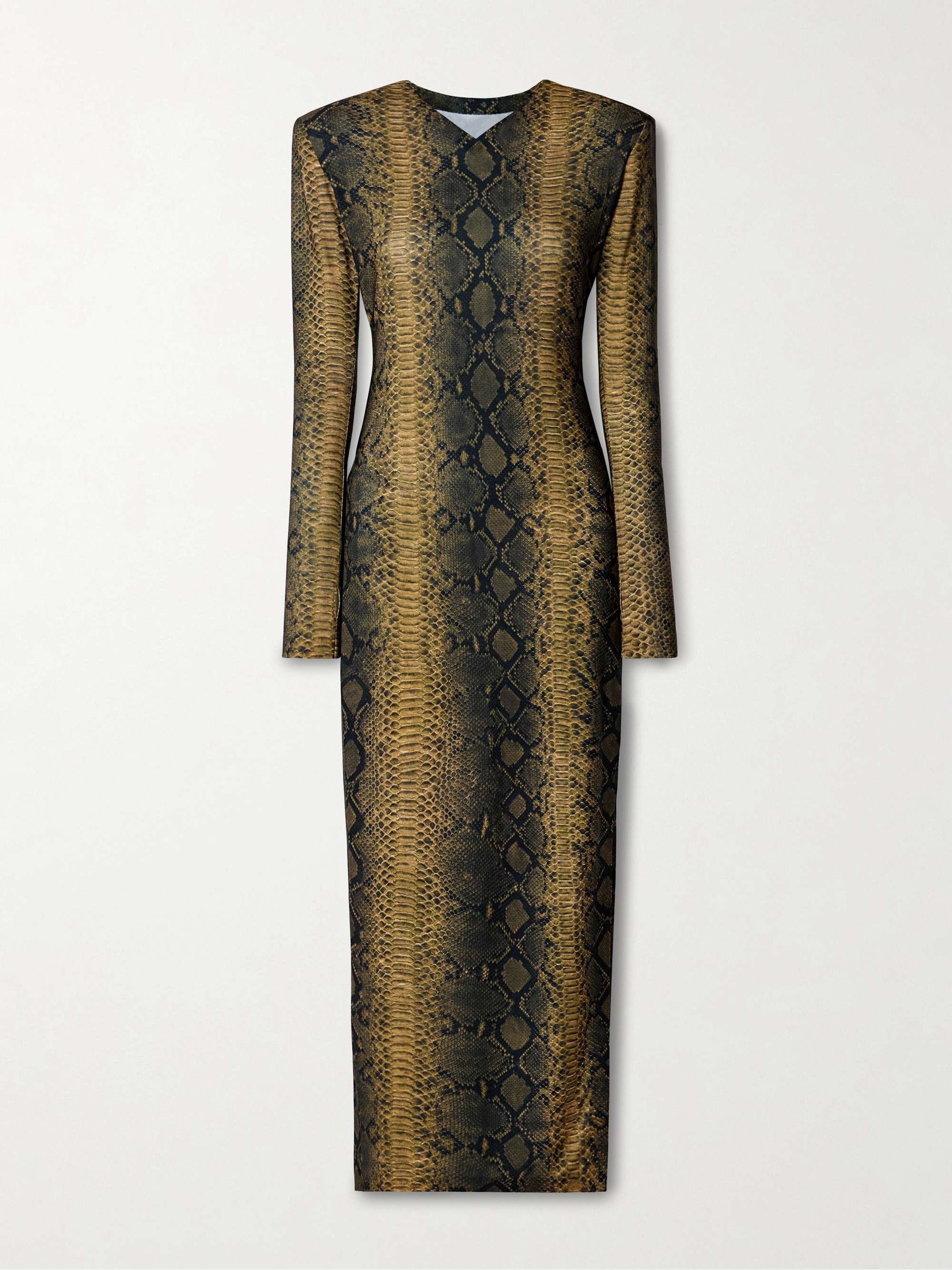 Snake-print stretch-jersey midi dress view