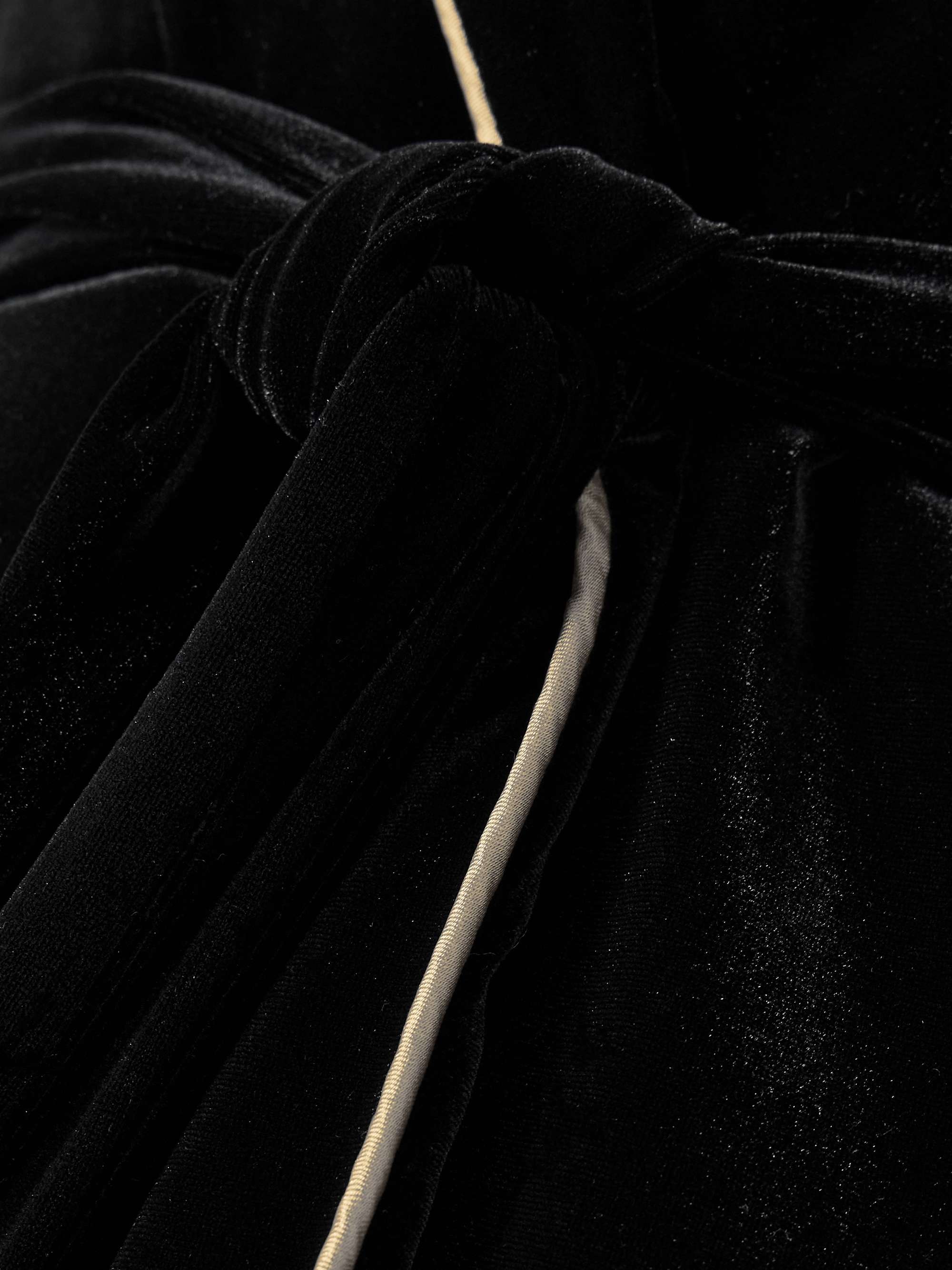 Nora satin-trimmed velvet robe view