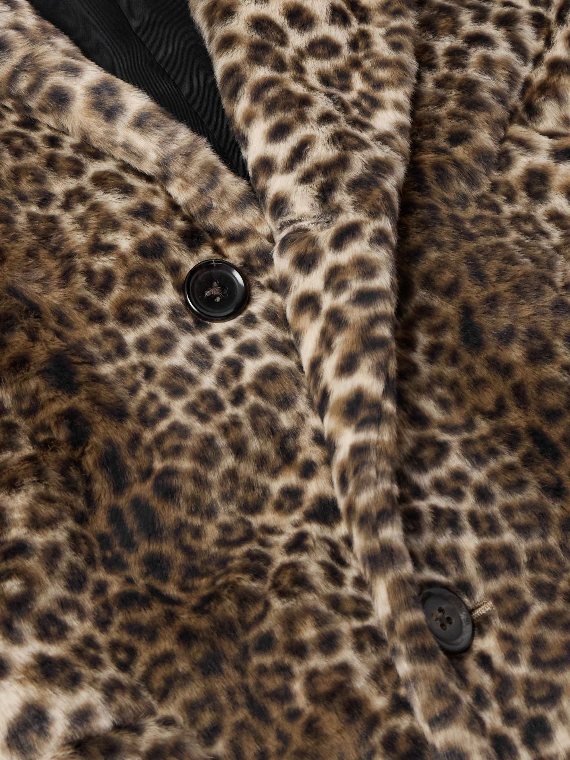 Leopard-Print Fleece Coat view