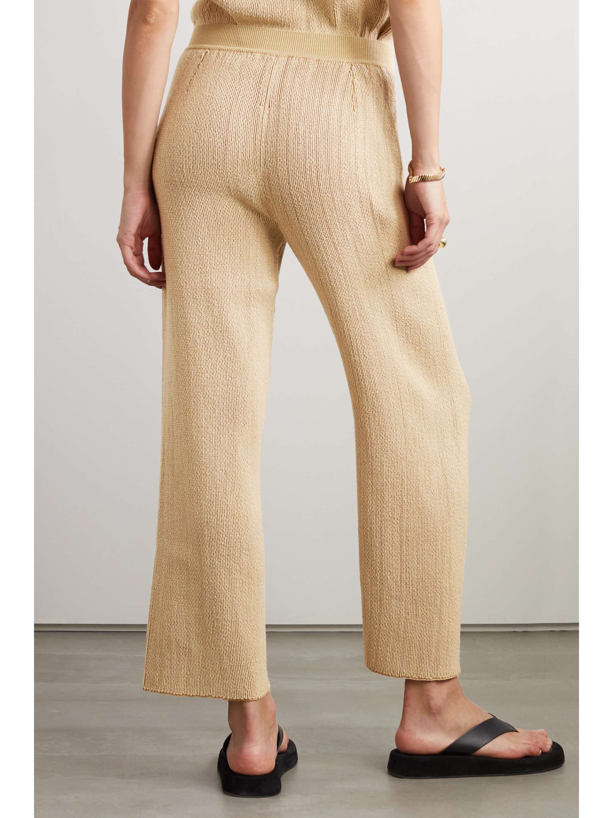 Cala Matano cropped silk and cotton-blend pants view