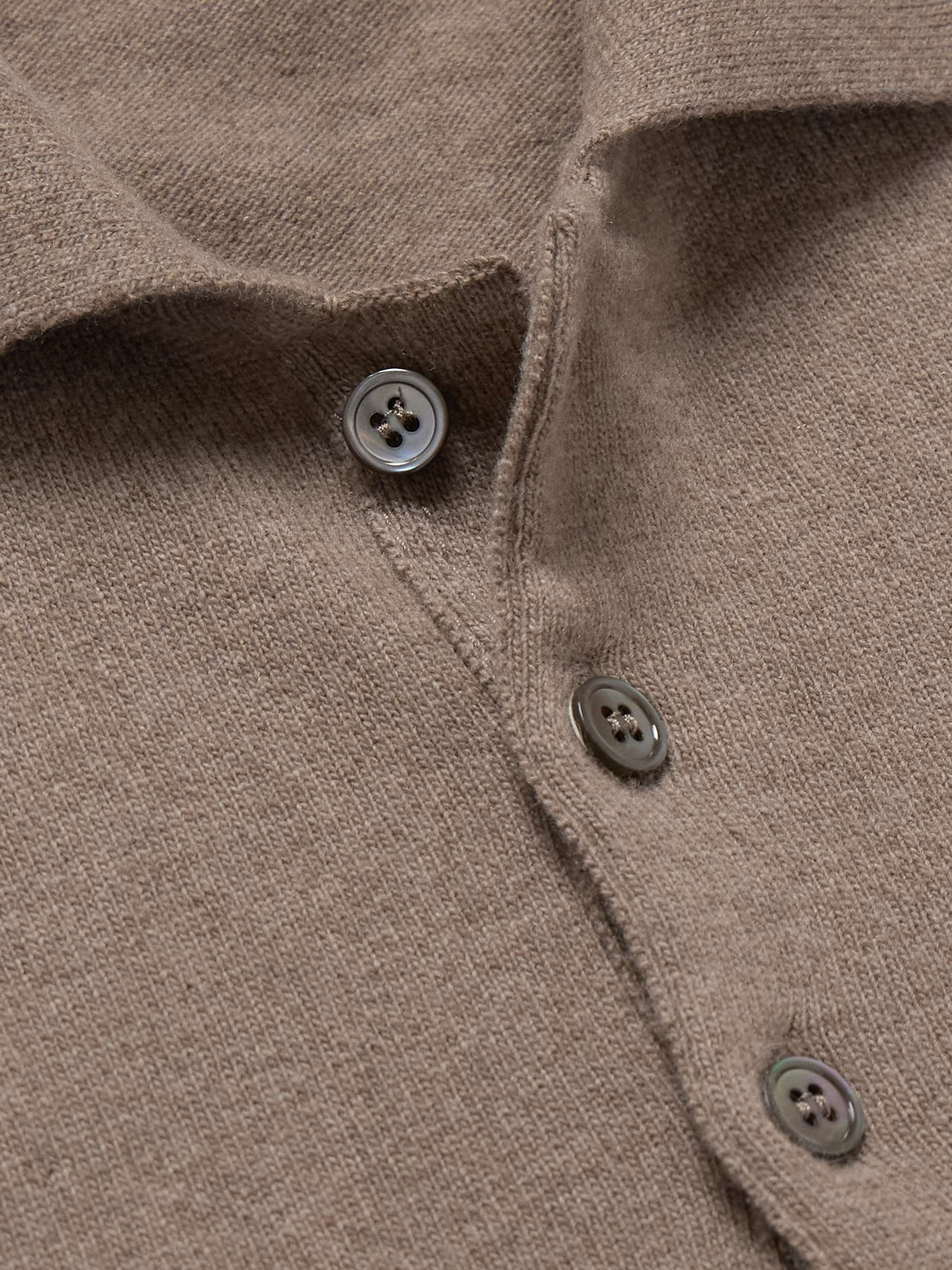 Wade Merino Wool and Cashmere-Blend Polo Shirt view