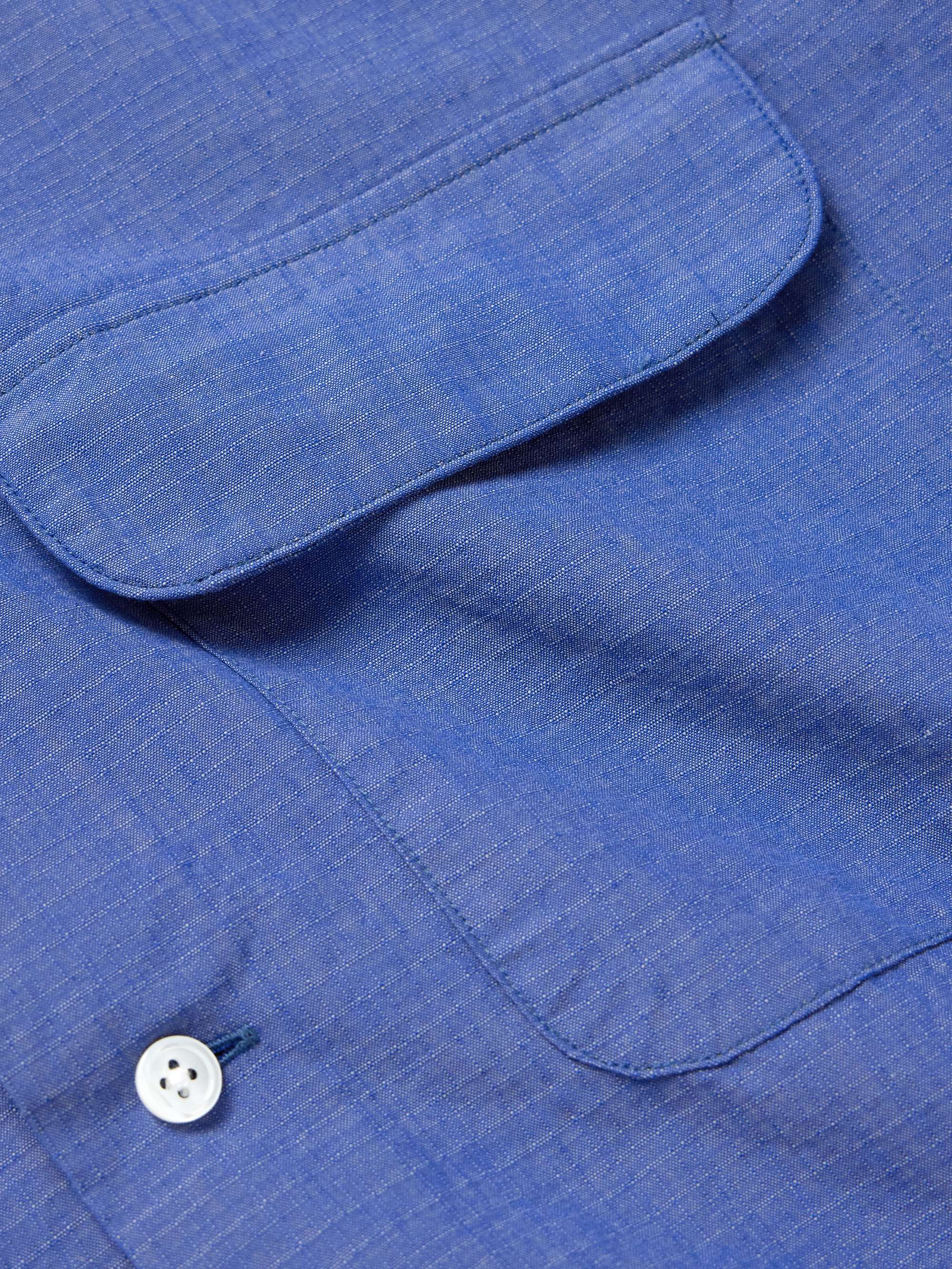 Convertible-Collar Cotton-Chambray Shirt view