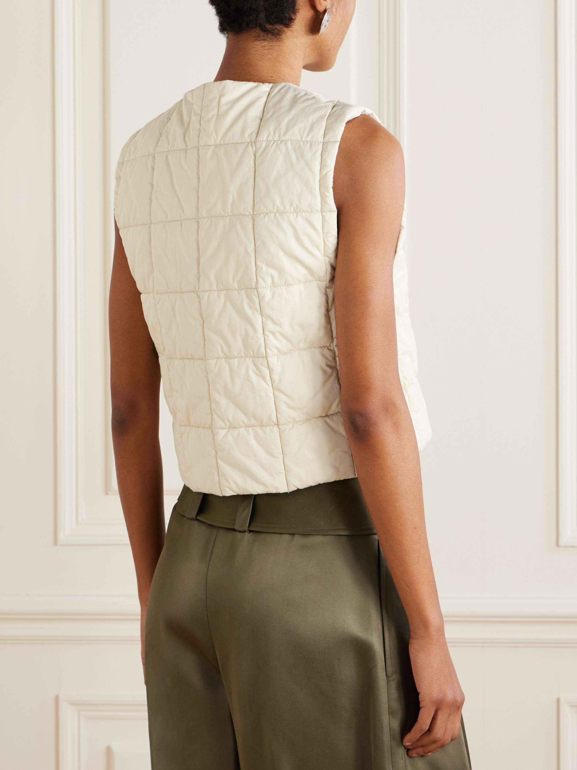 Quilted padded cotton vest view