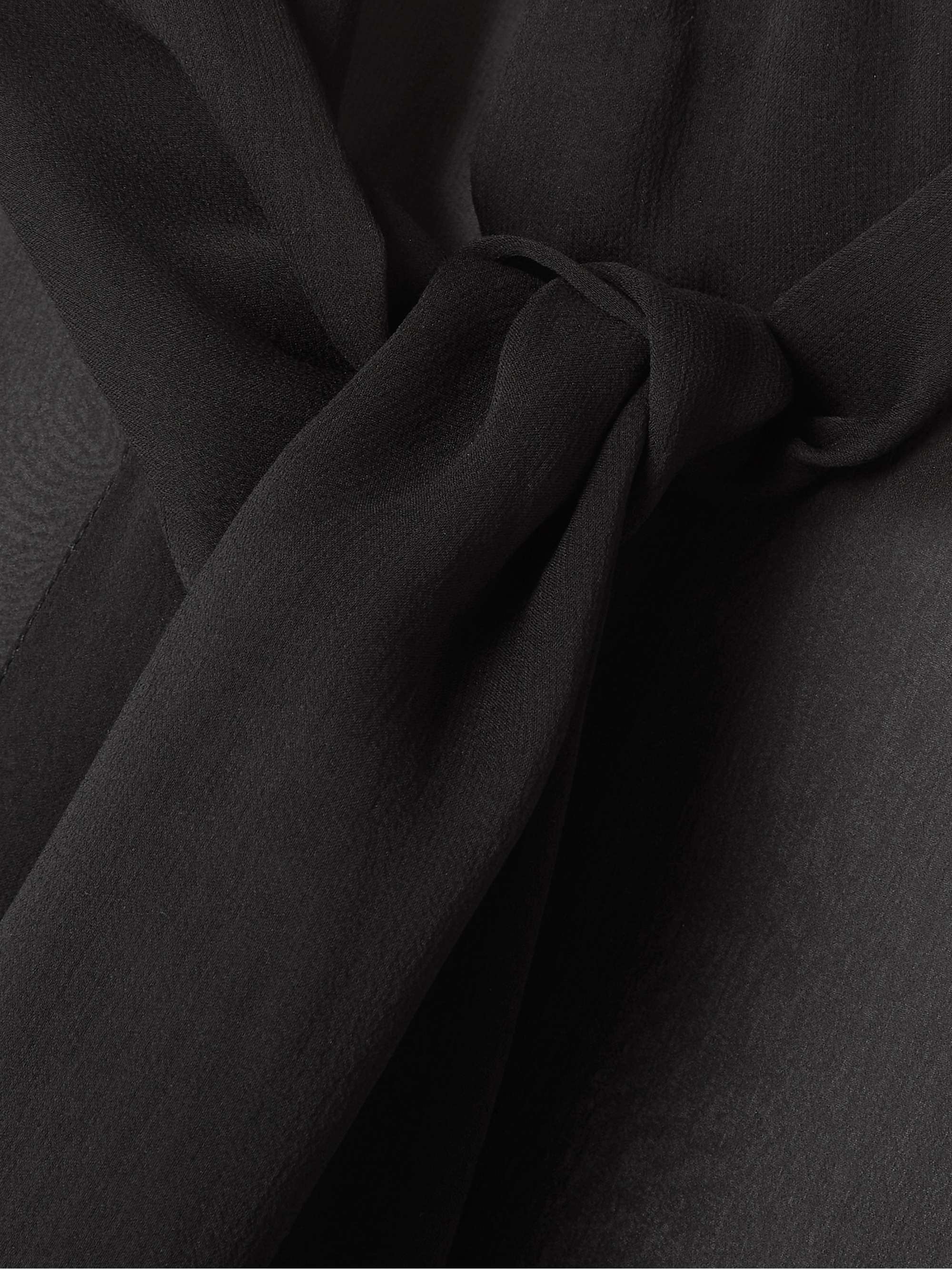 Tie-detailed silk-chiffon blouse view