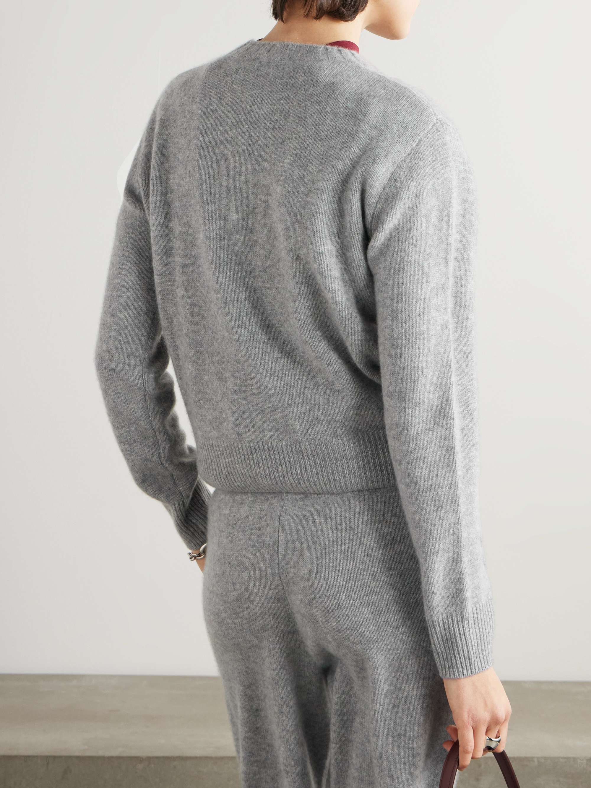 + The Carlyle embroidered cashmere and wool-blend sweater view