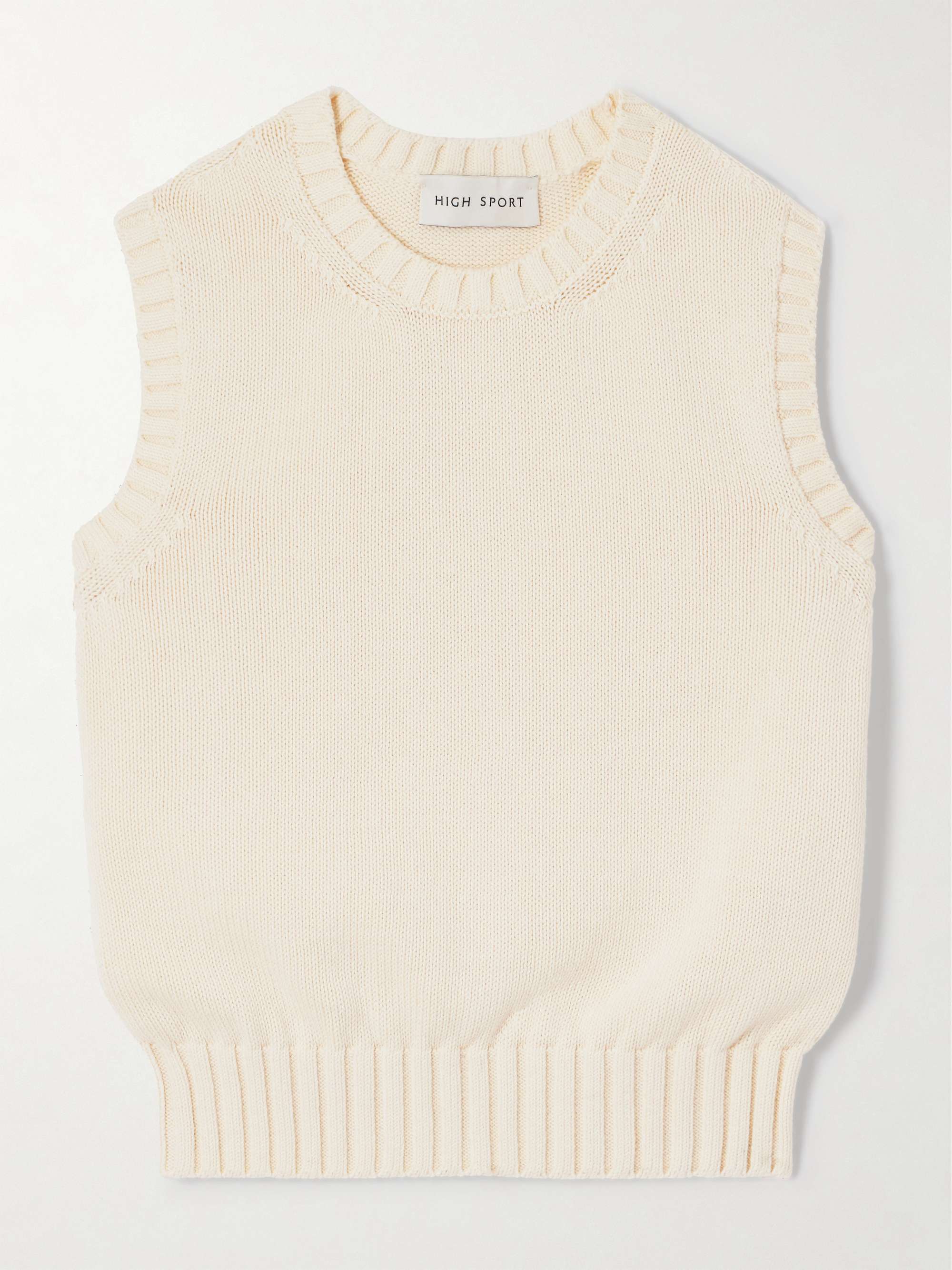 Linda knitted cotton vest view