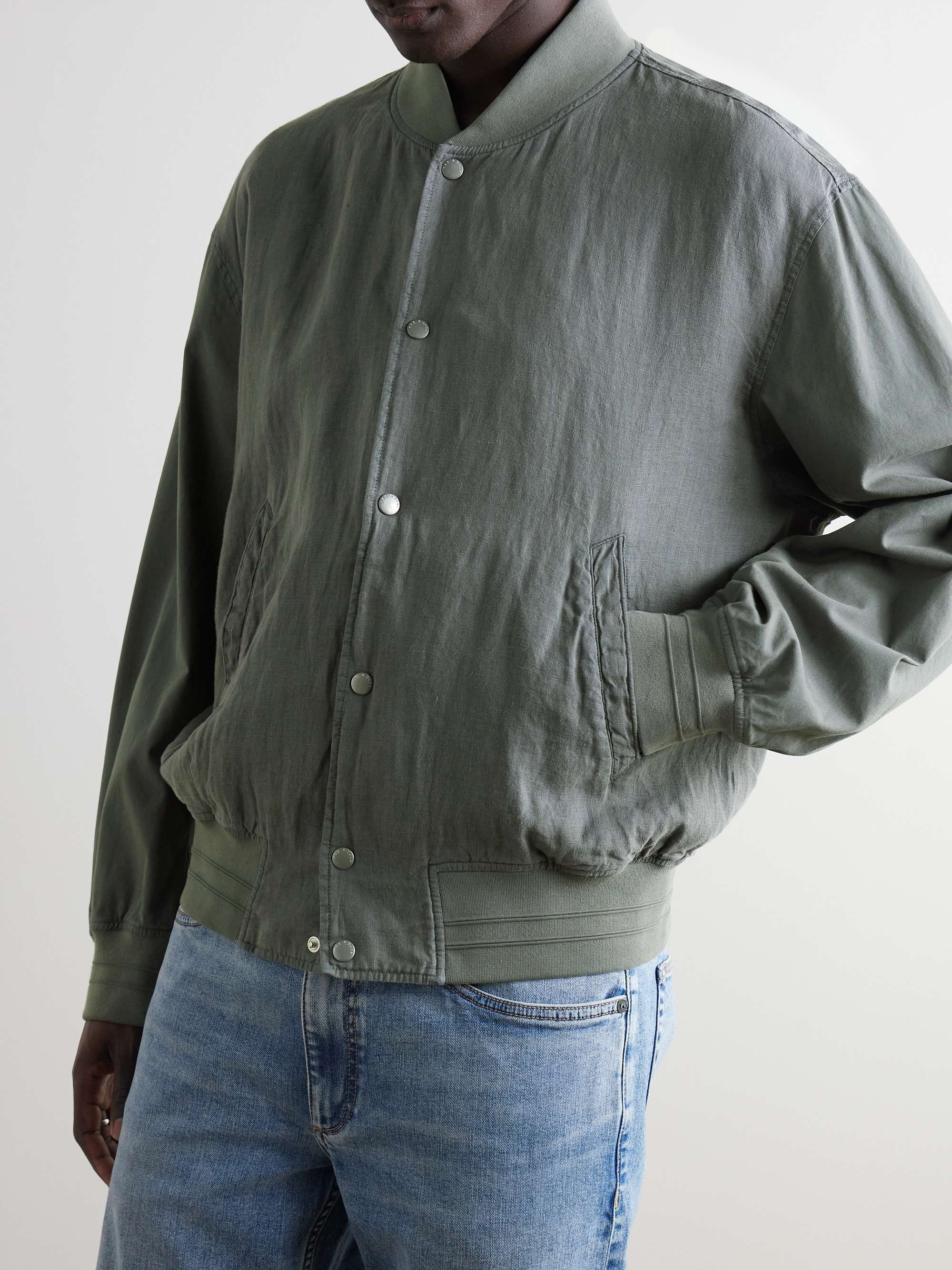Leo Linen Bomber Jacket view