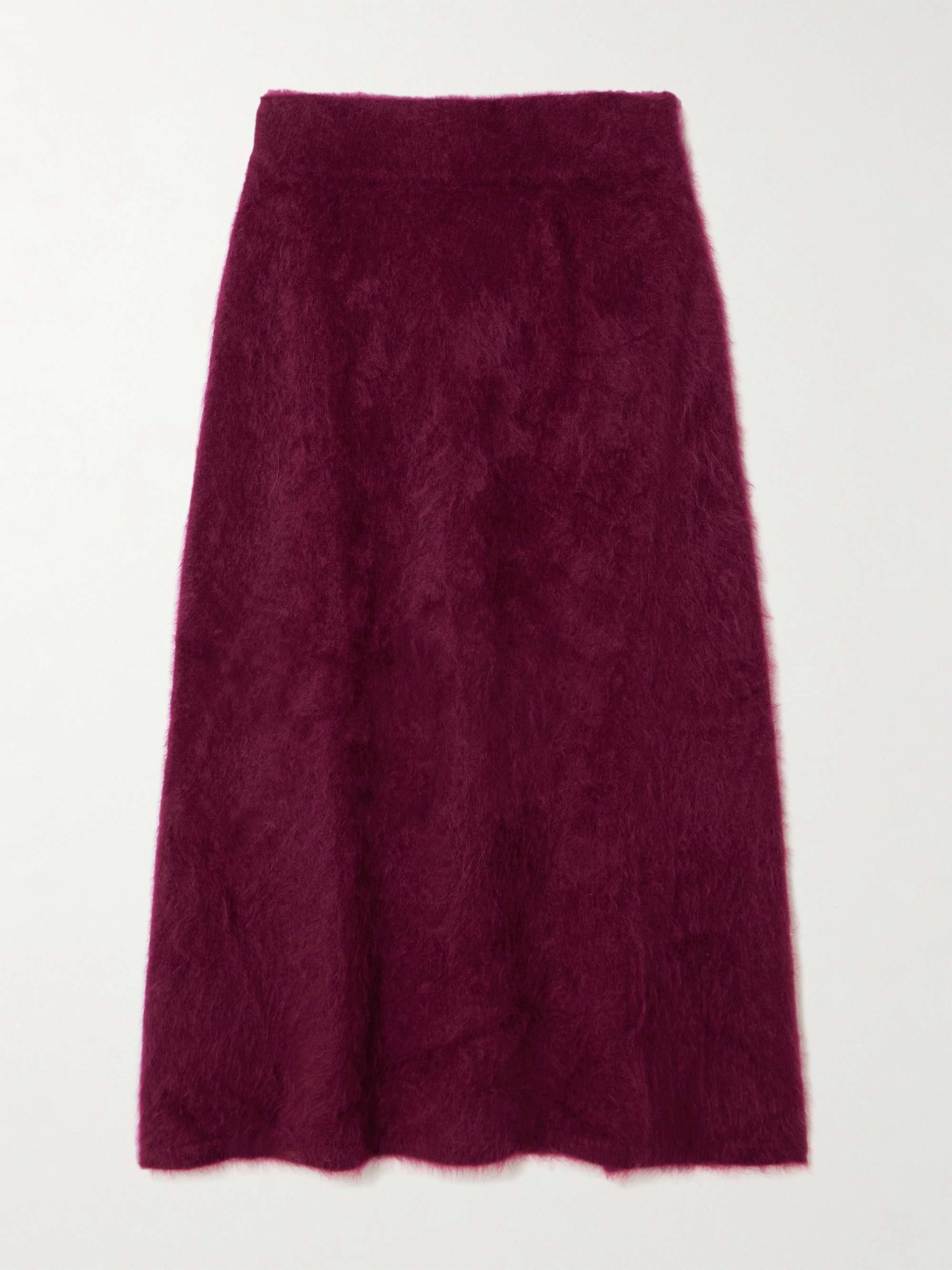 Asta brushed-cashmere midi skirt view