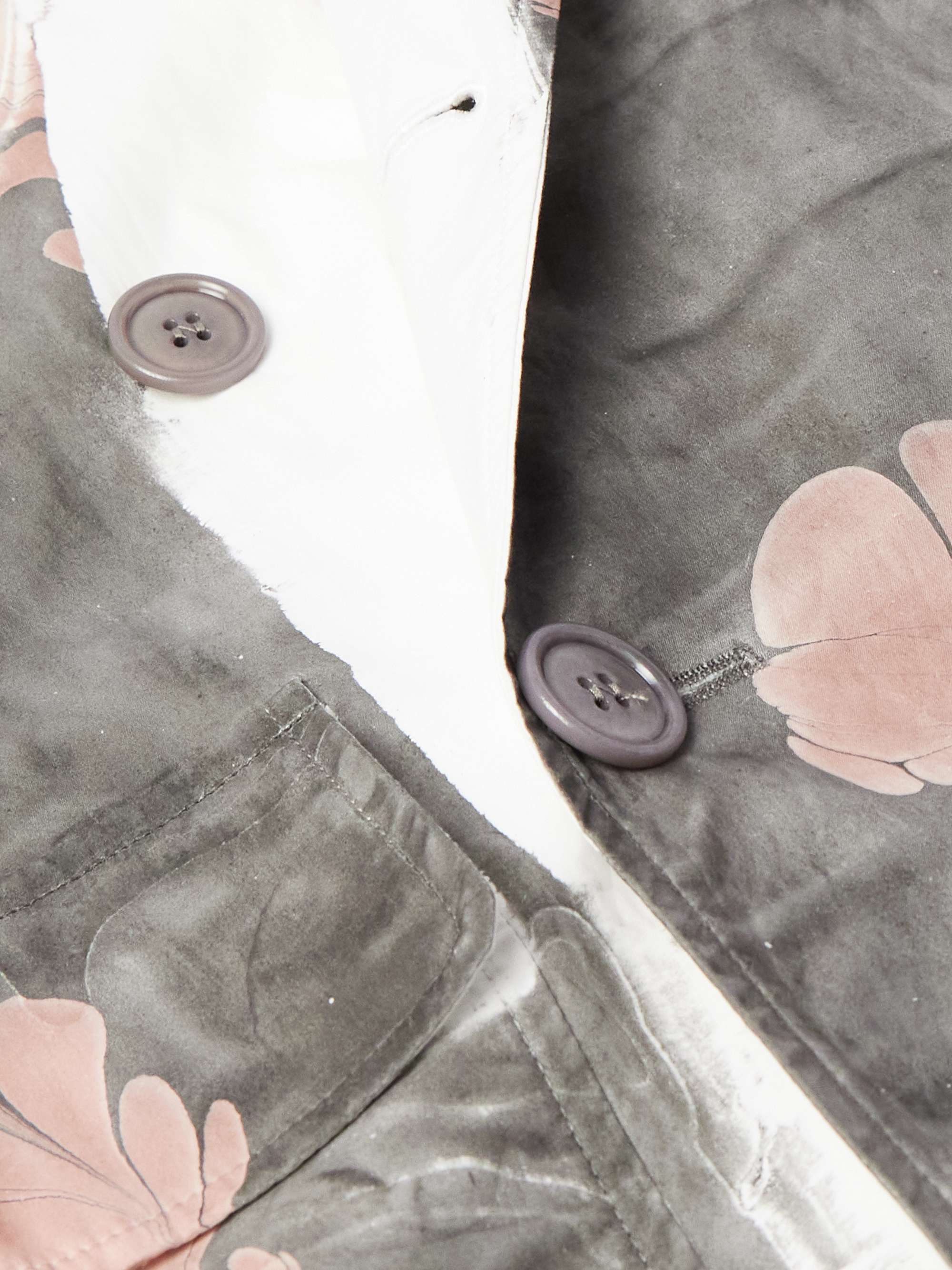 Floral-Print Cotton Coat view