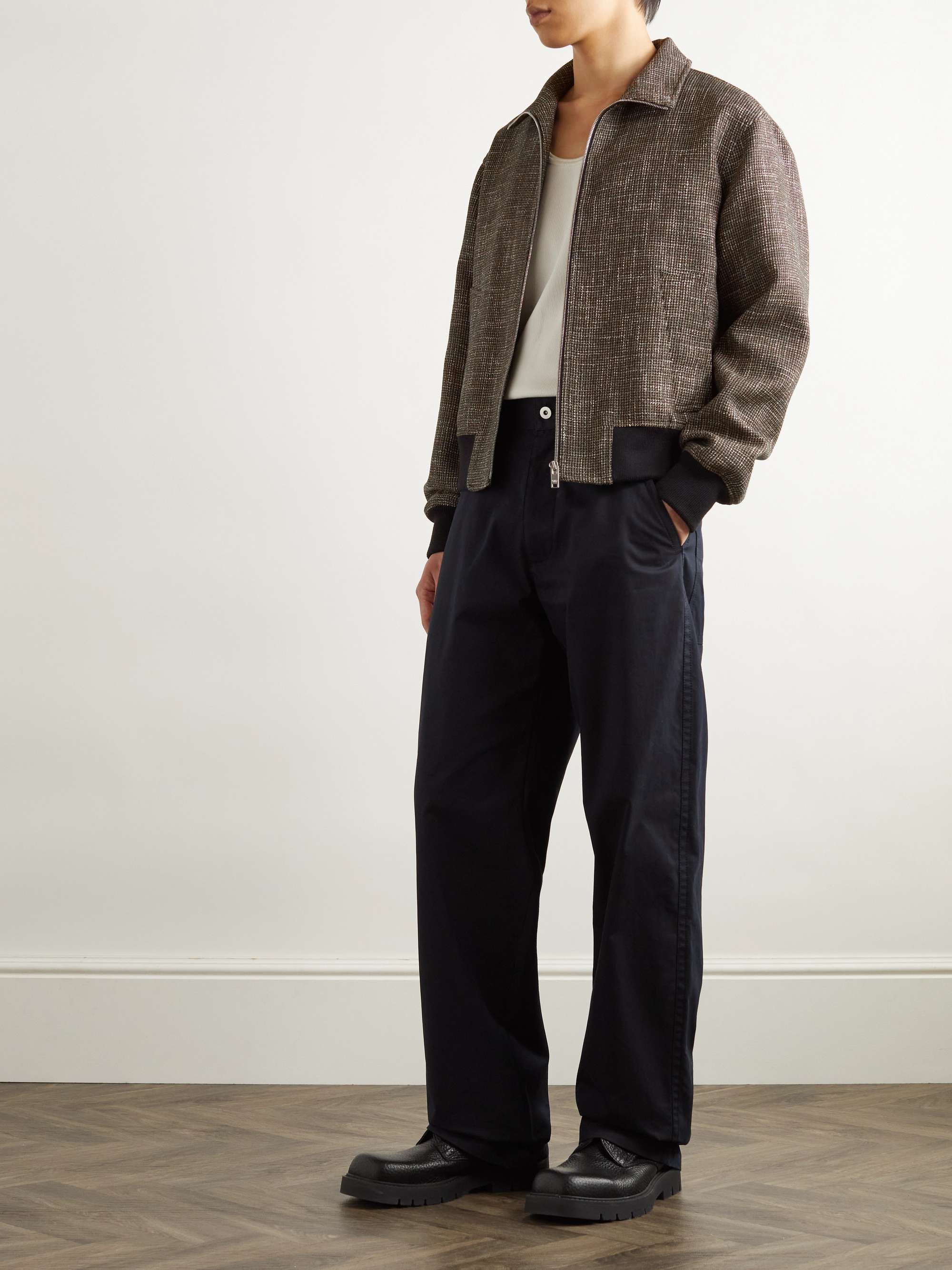 Wool-Blend Tweed Blouson Jacket view