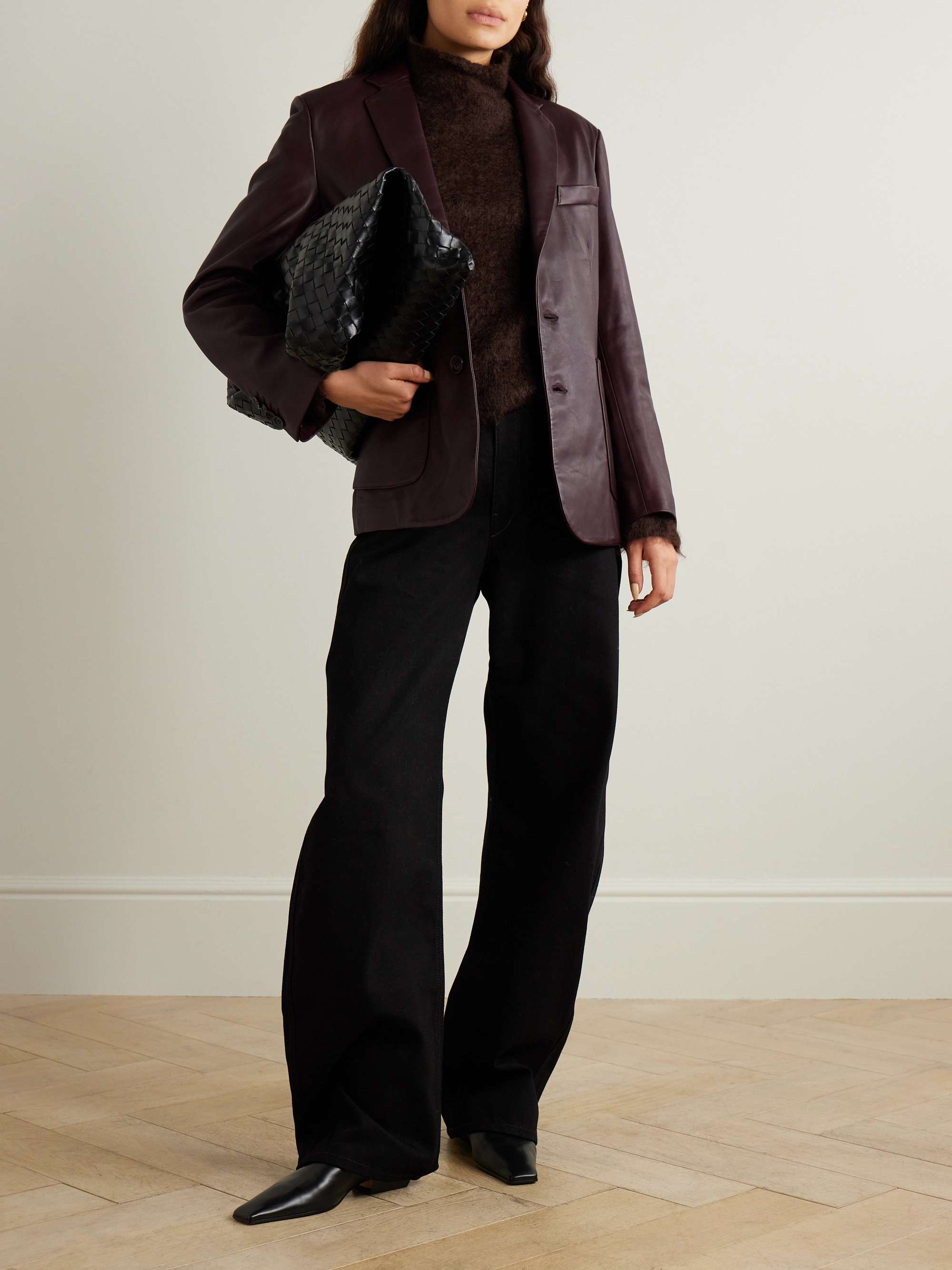 Valeria leather jacket view