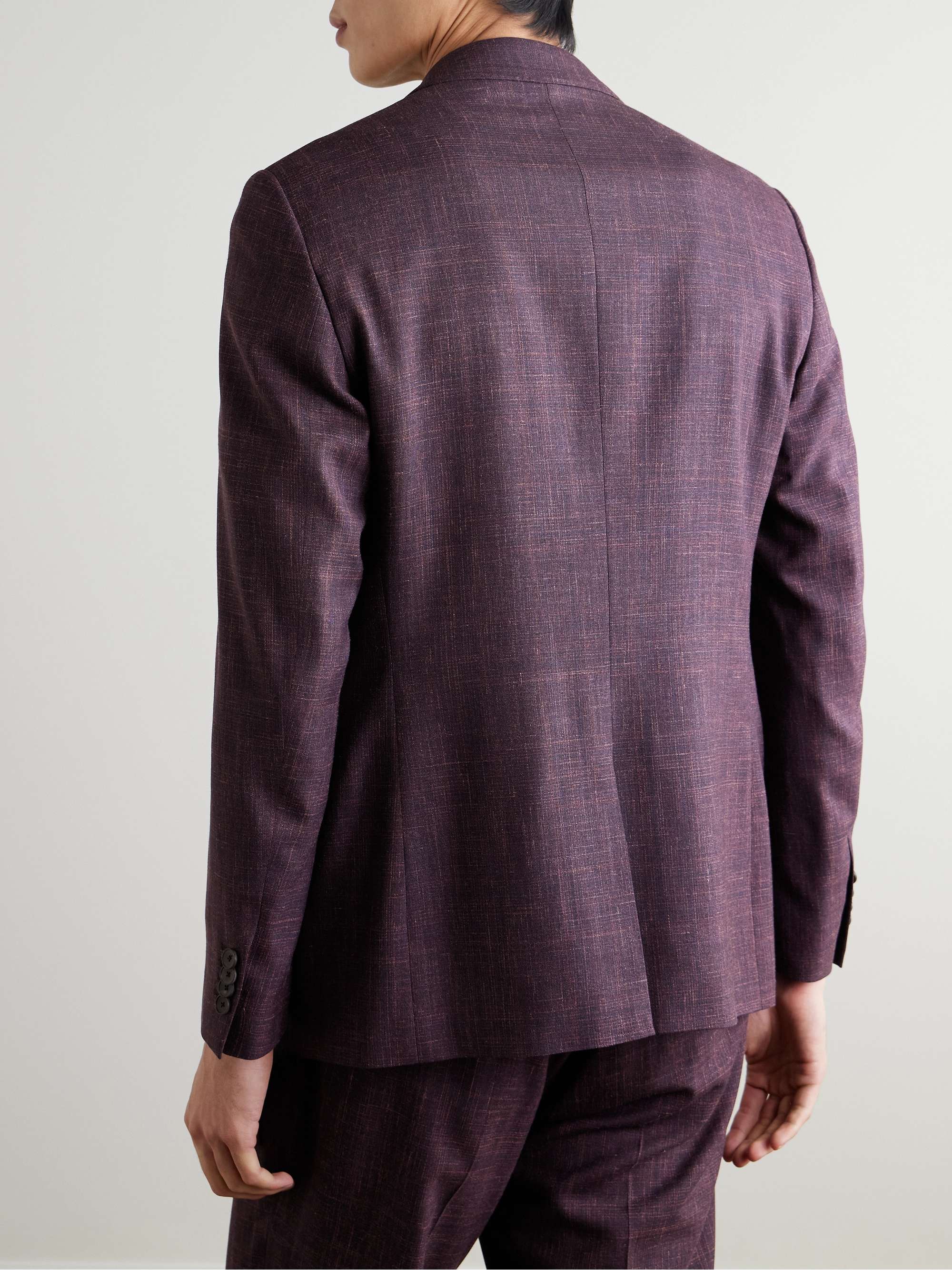 Slim-Fit Virgin Wool, Silk and Linen-Blend Suit Jacket view
