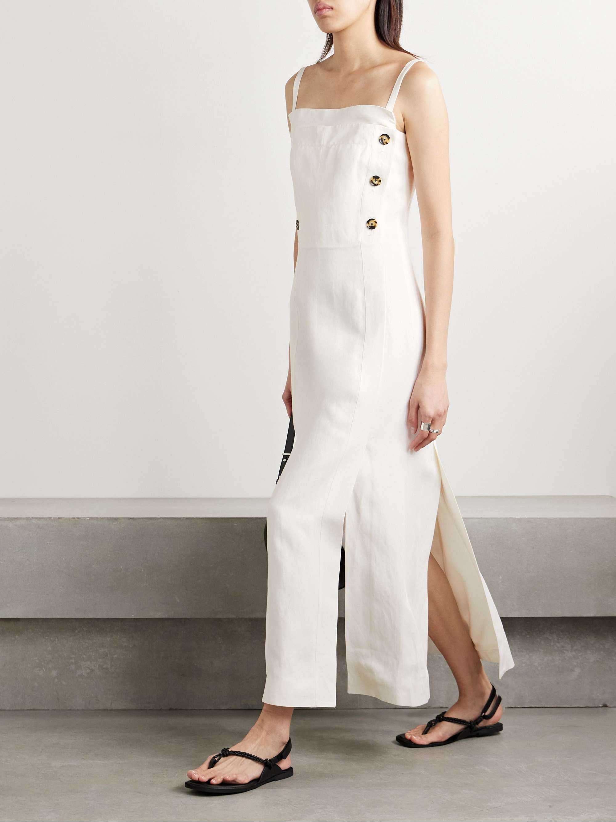 Candice double-breasted poplin maxi dress view