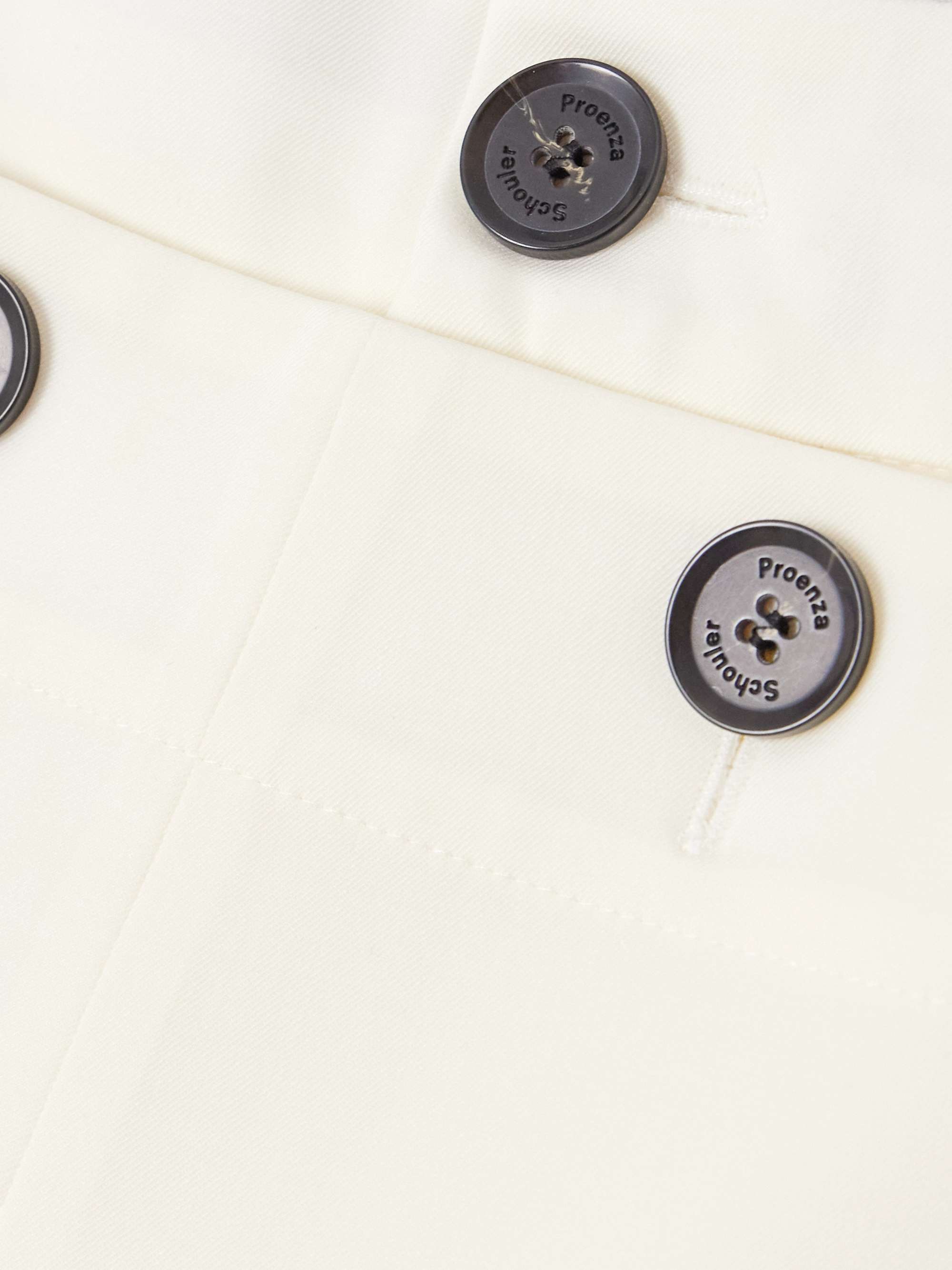 Oliver button-embellished wool-blend gabardine wide-leg pants view