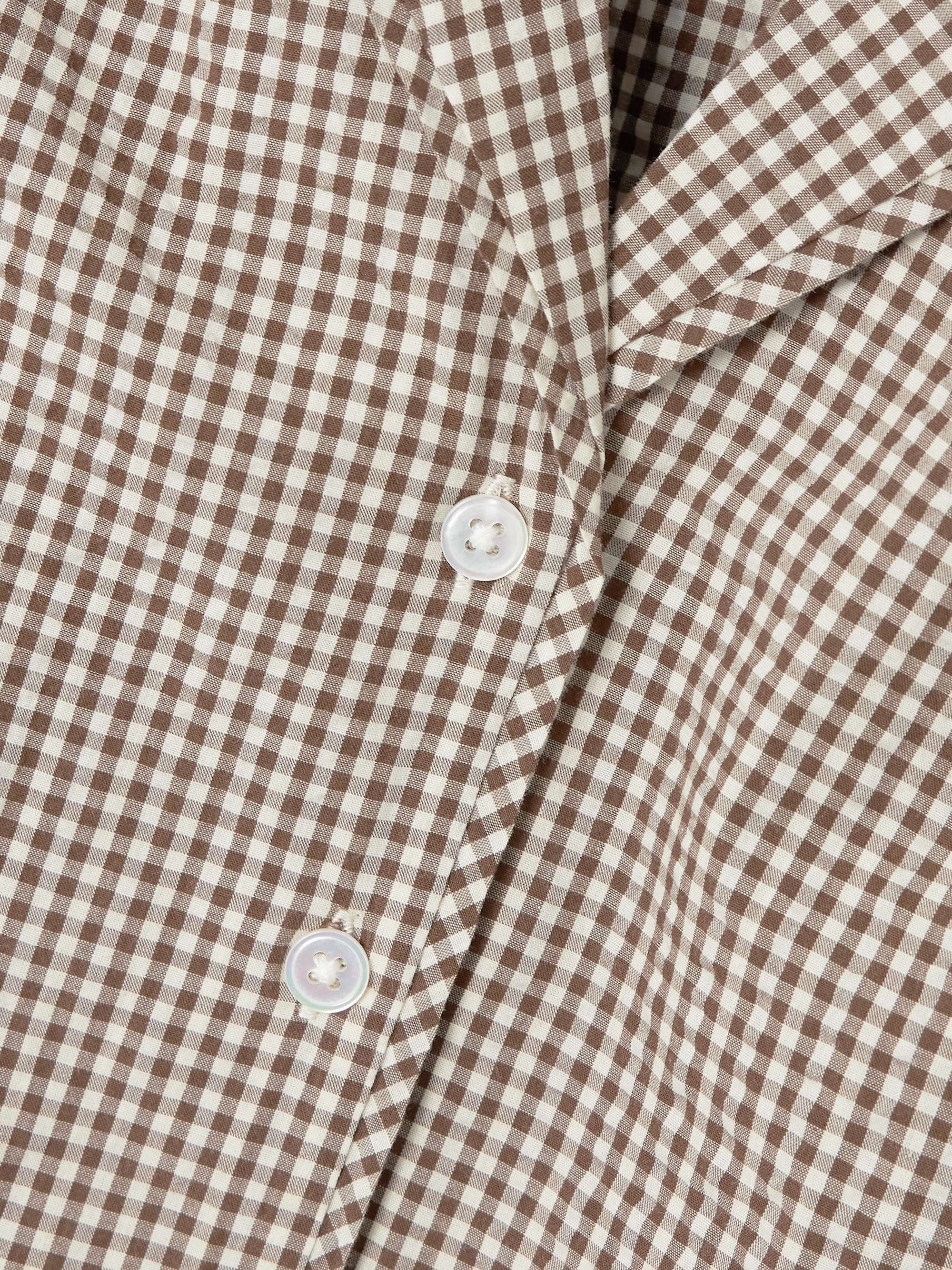 Ilene gingham cotton-blend blouse view