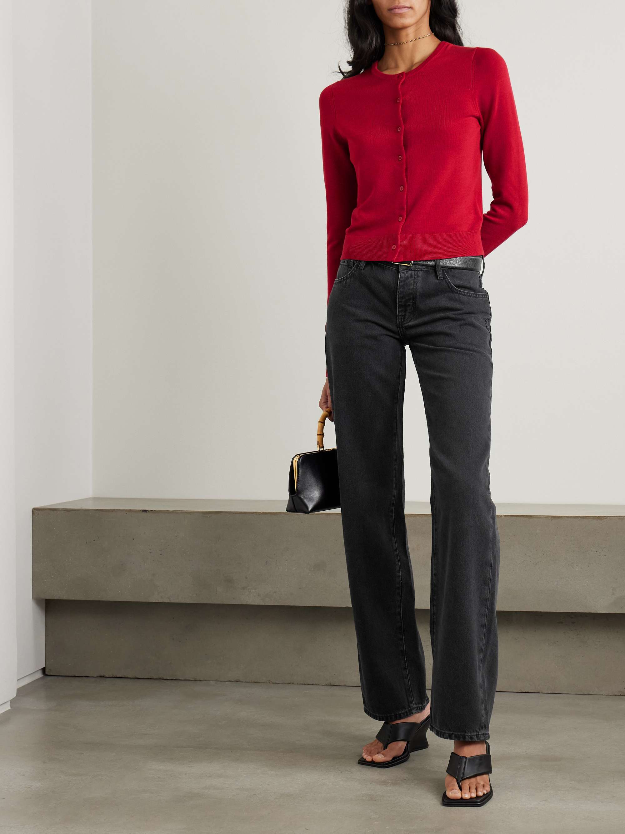 90s low-rise straight-leg organic jeans view