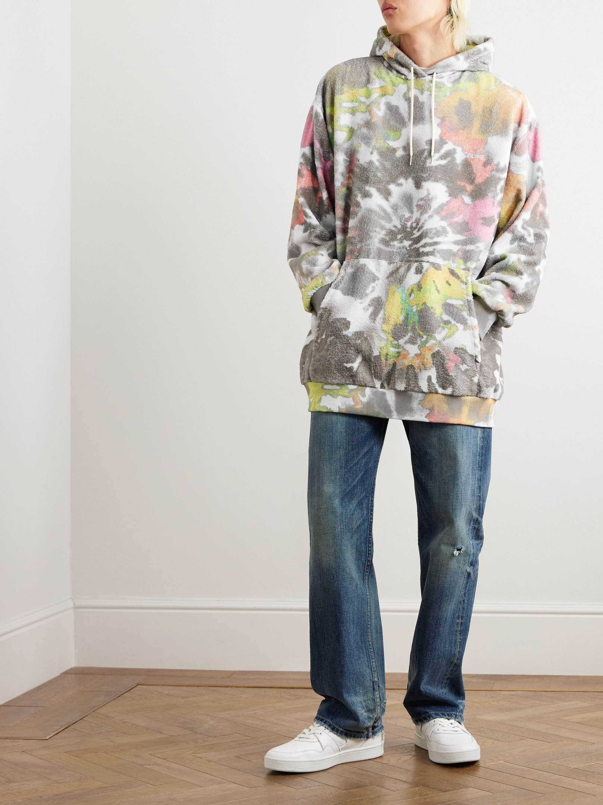 Tie-Dyed Cotton-Terry Hoodie view
