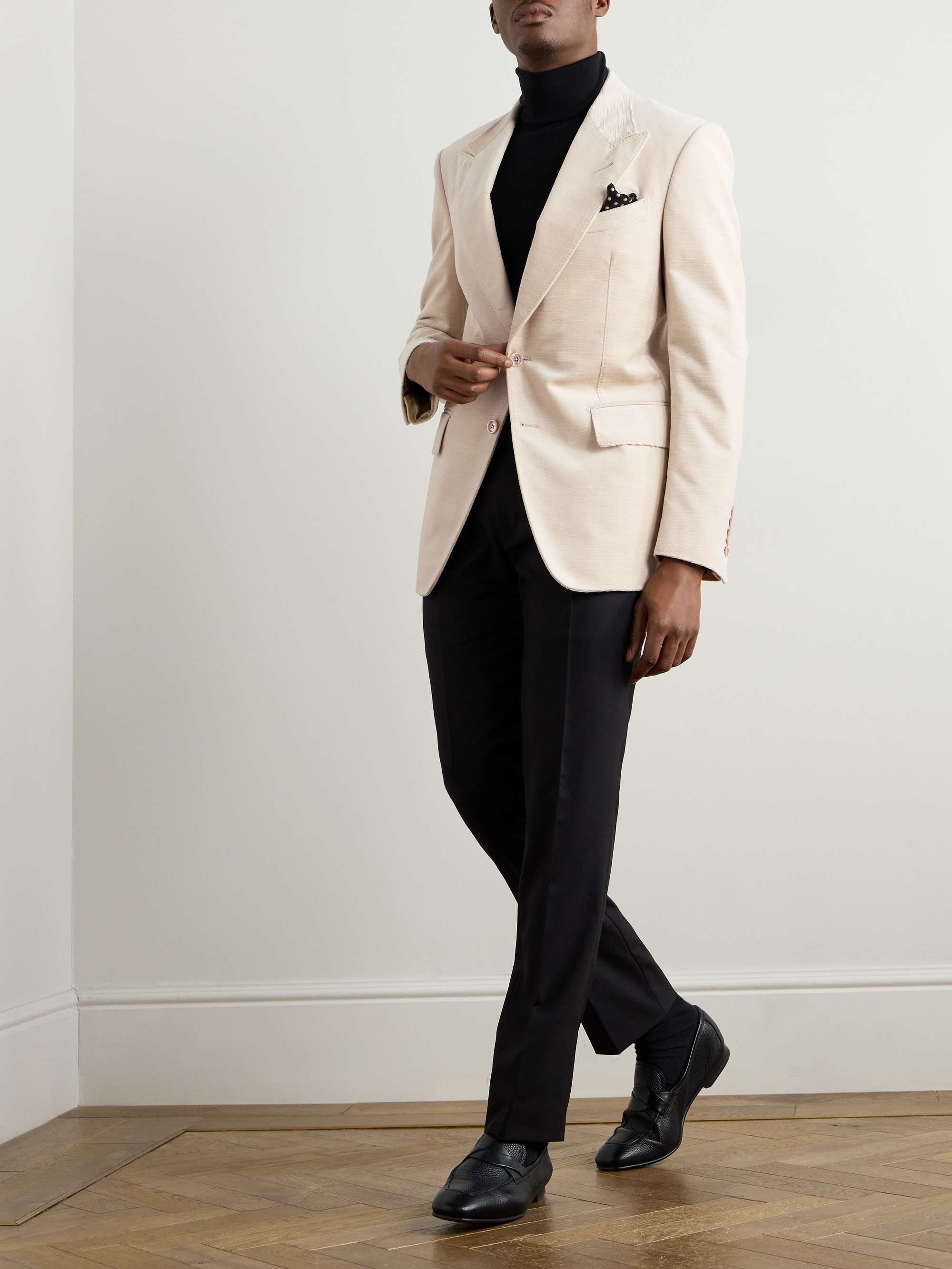 Shelton Slim-Fit Cotton-Velvet Blazer view