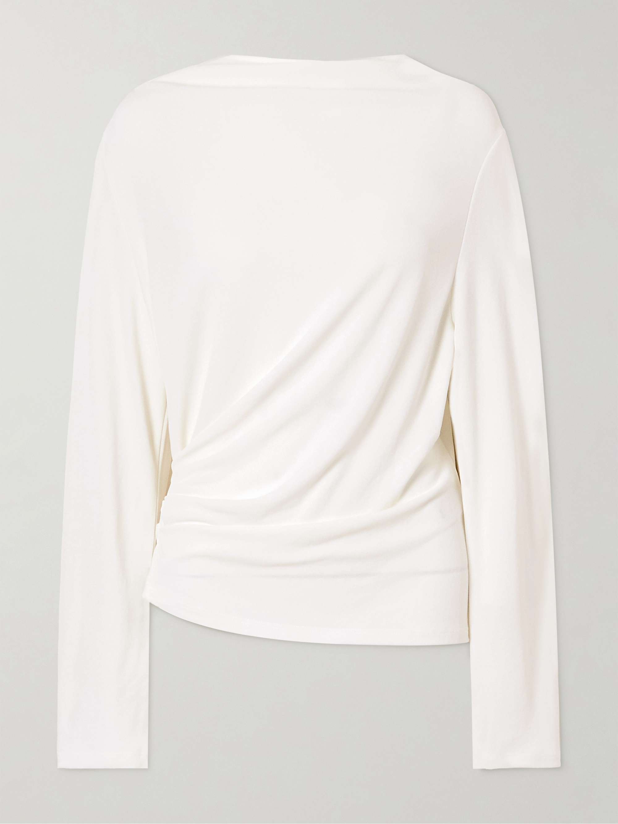 Croisière open-back draped jersey top view