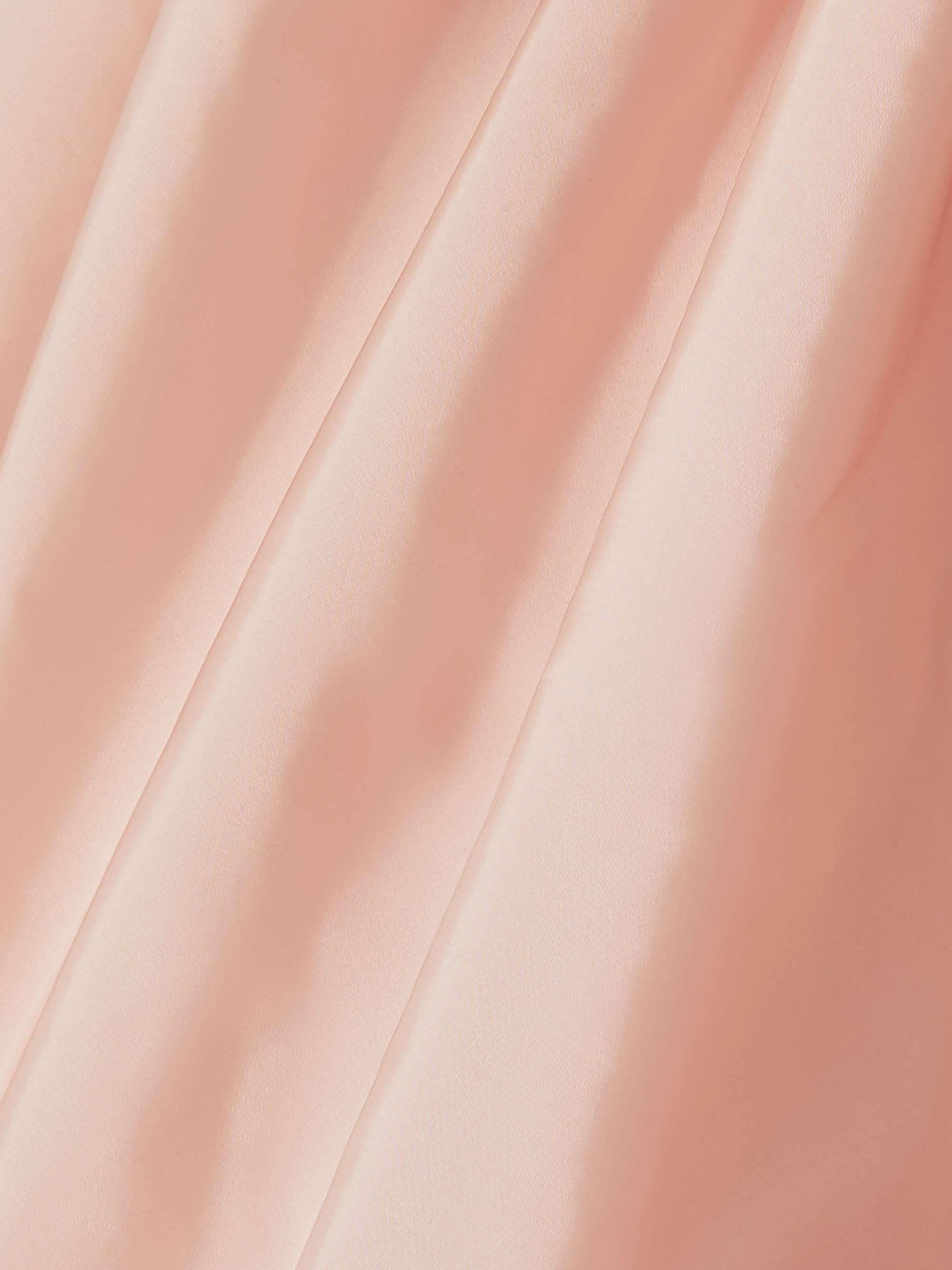 Cropped gathered taffeta blouse view