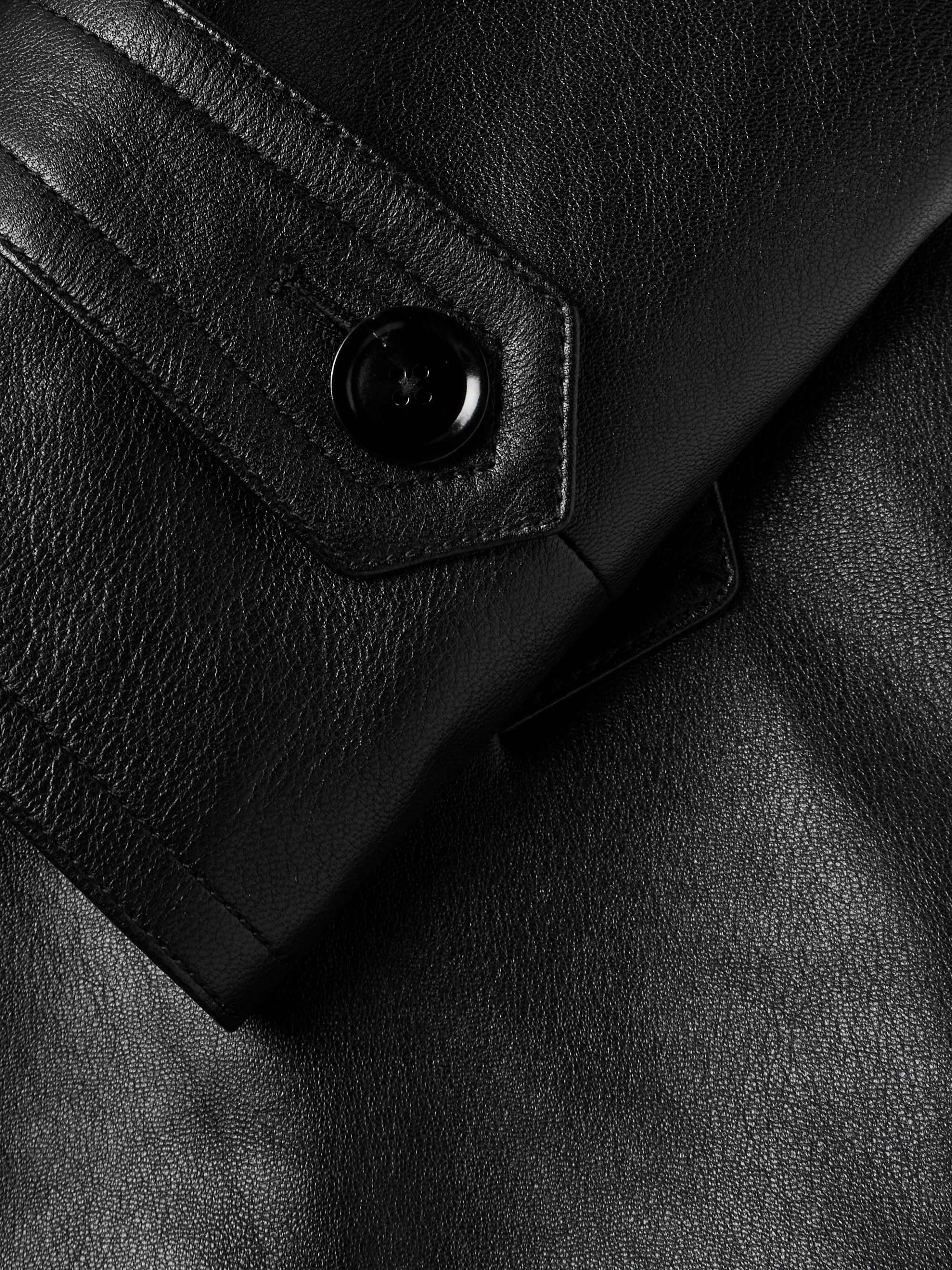 Leather Peacoat view