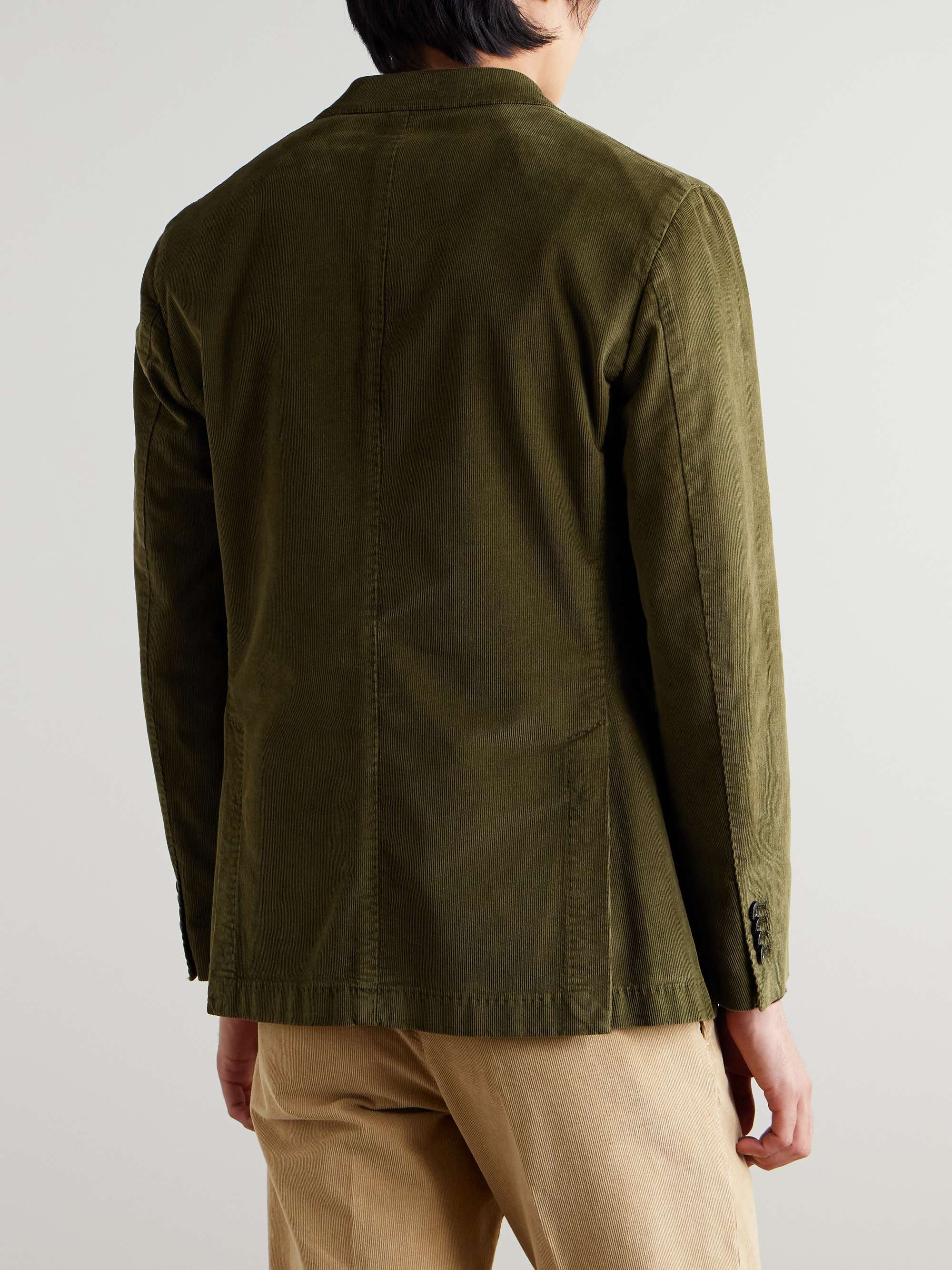 Double-Breasted Cotton-Blend Corduroy Suit Jacket view