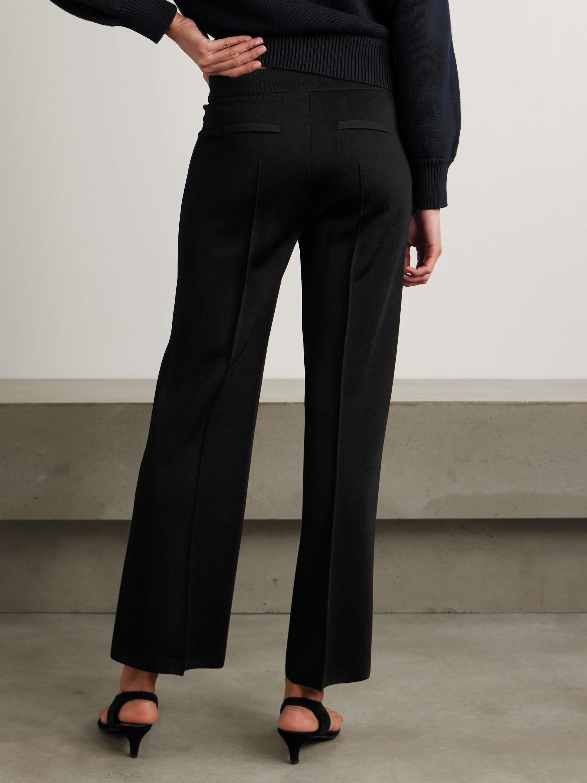 Kick knitted straight-leg pants view