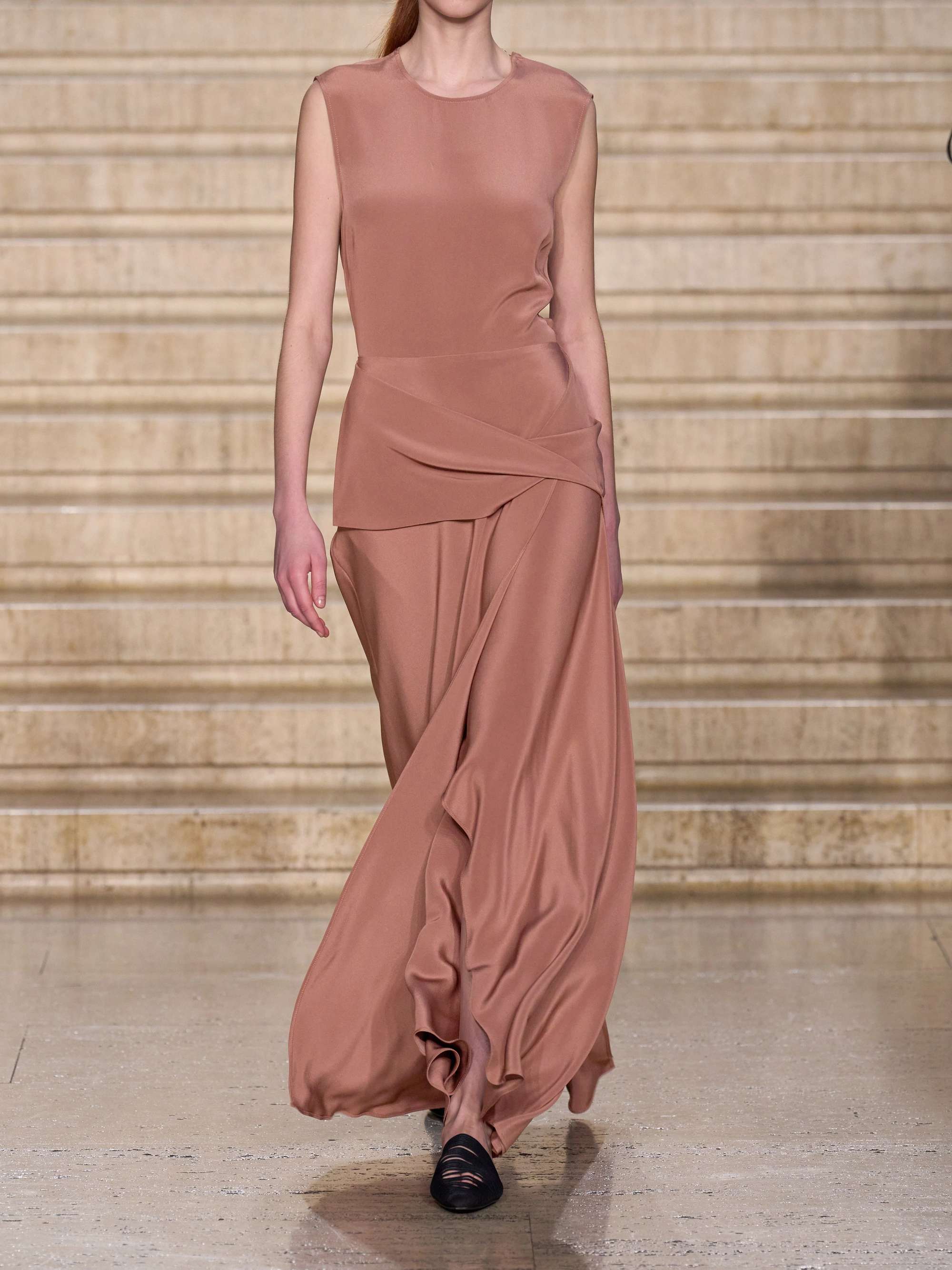 Jadi cutout draped satin maxi dress view