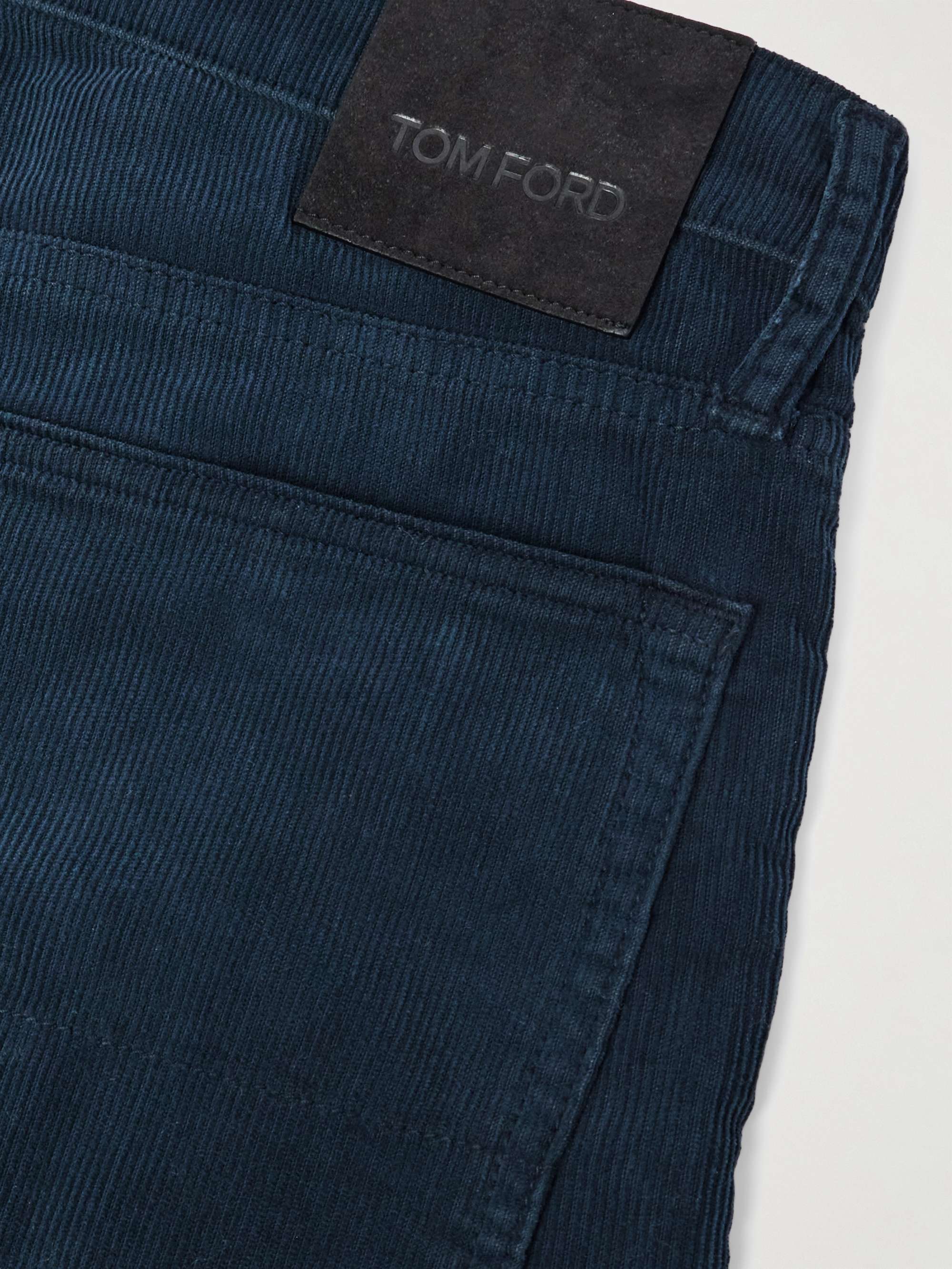 Slim-Fit Cotton-Blend Corduroy Trousers view