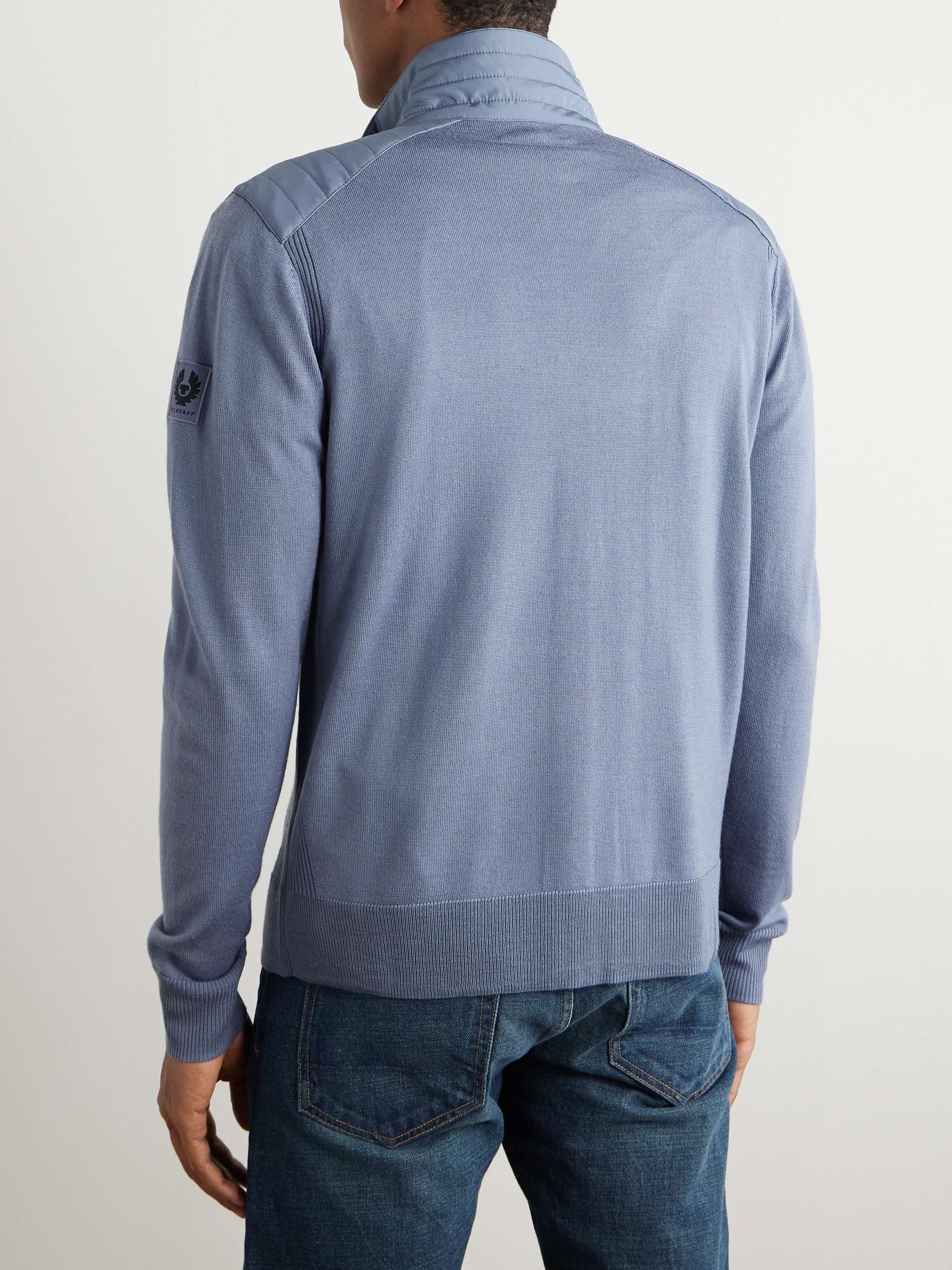 Kelby Slim-Fit Shell-Trimmed Wool Zip-Up Cardigan view